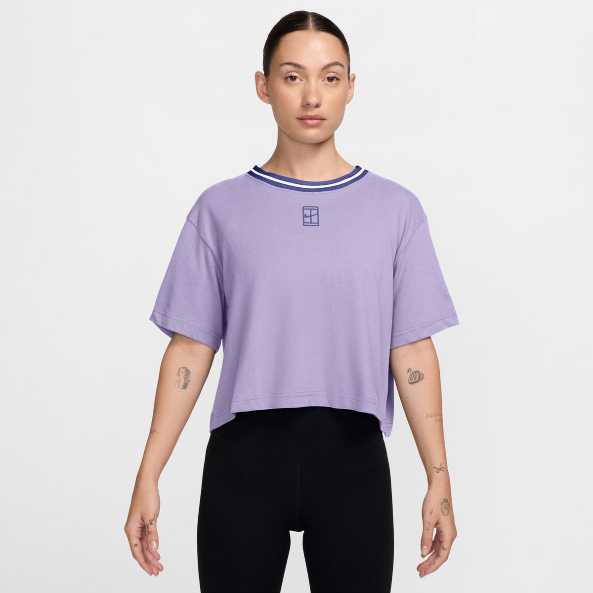 Nike Dri-FIT Heritage Crop T-shirt Damer - lilla,