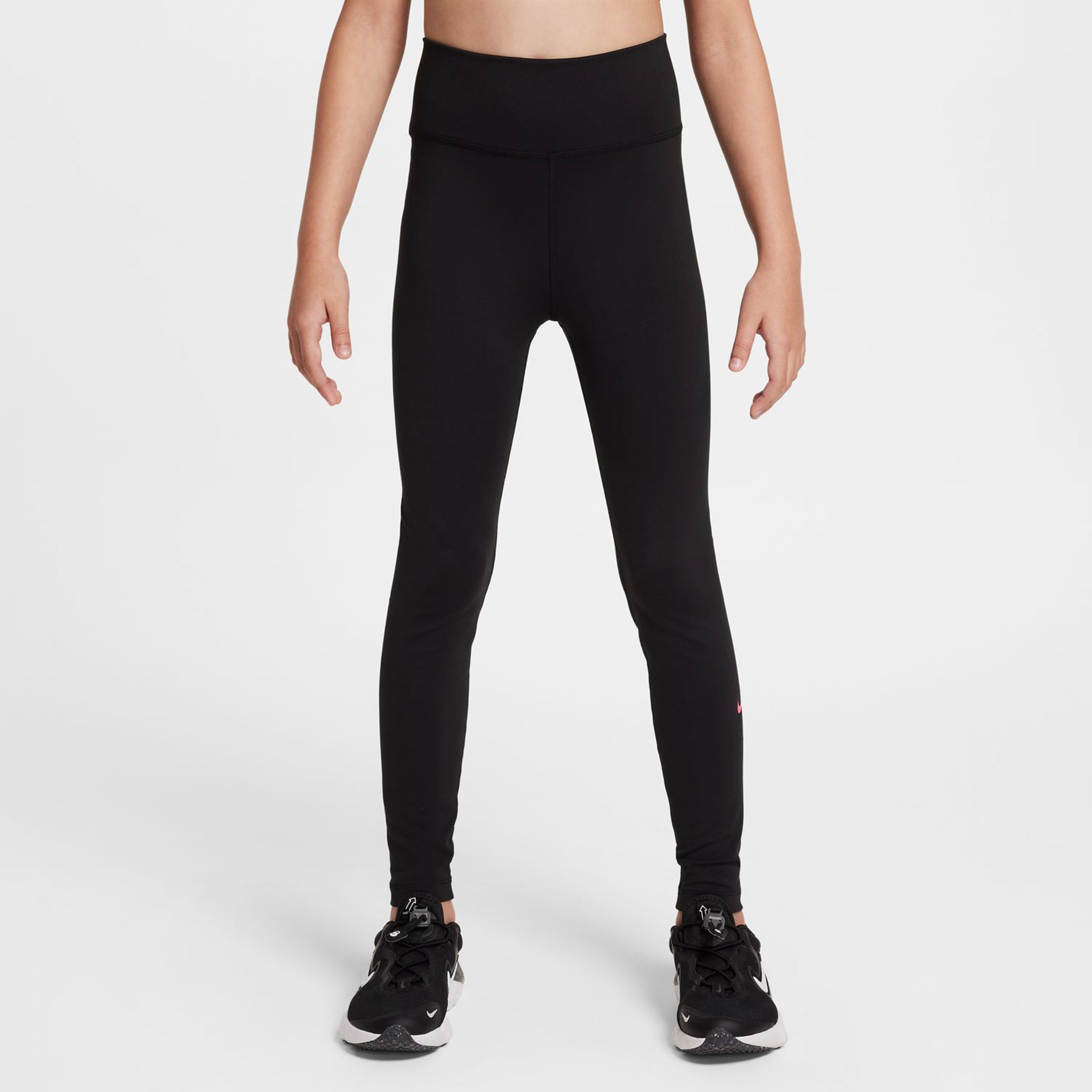 Nike Dri-FIT One All Over Print Stramme Løbebukser Pige-Sort,Pink