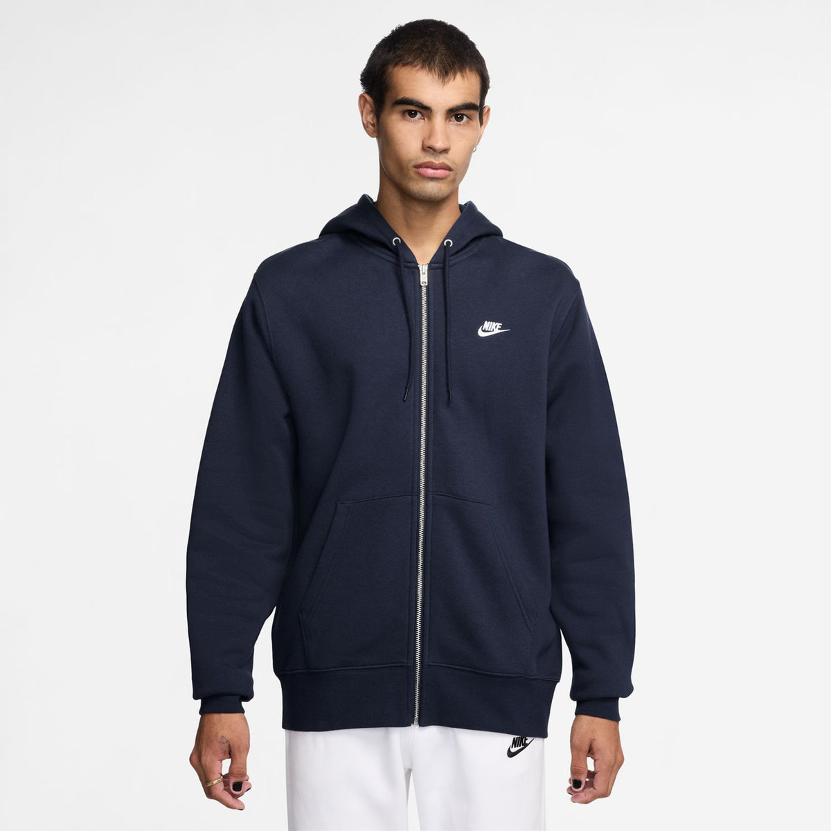 Nike Club Bb Full-Zip Sweatjakke Herrer-Mørkeblå