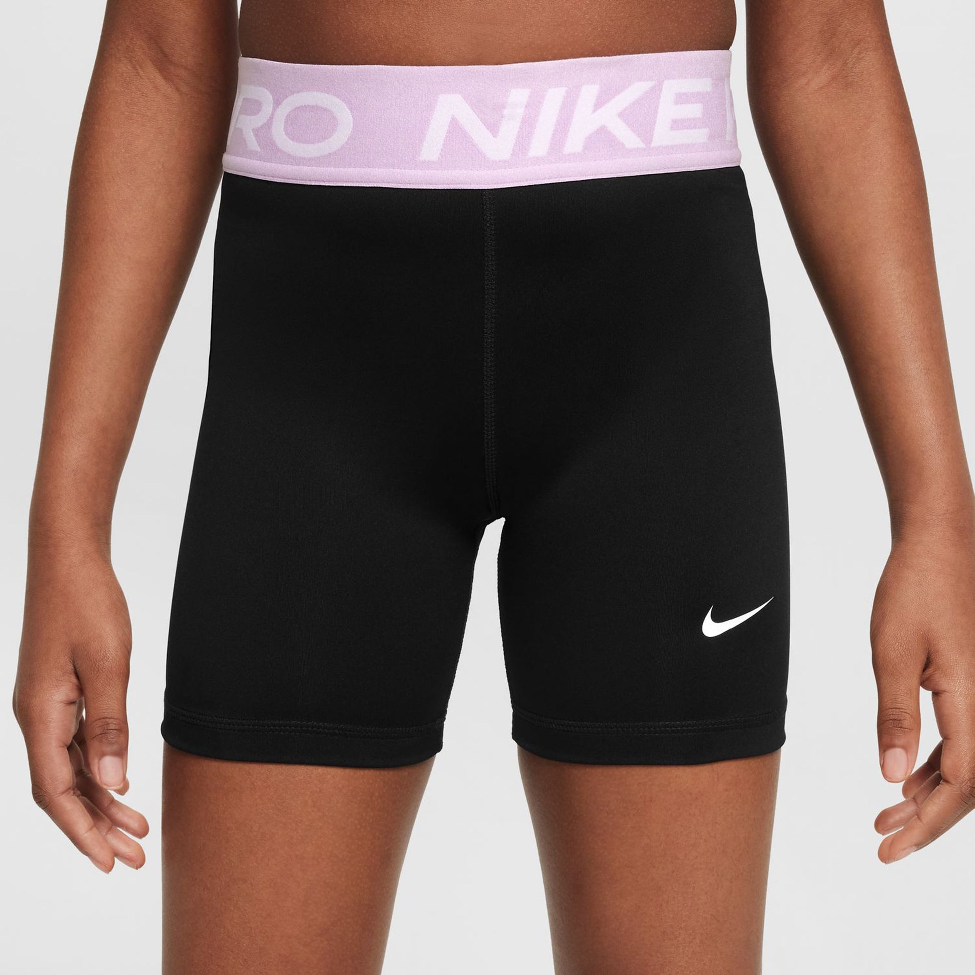 Nike Dri-Fit Big Kids 3in Shorts Pige - sort, syren