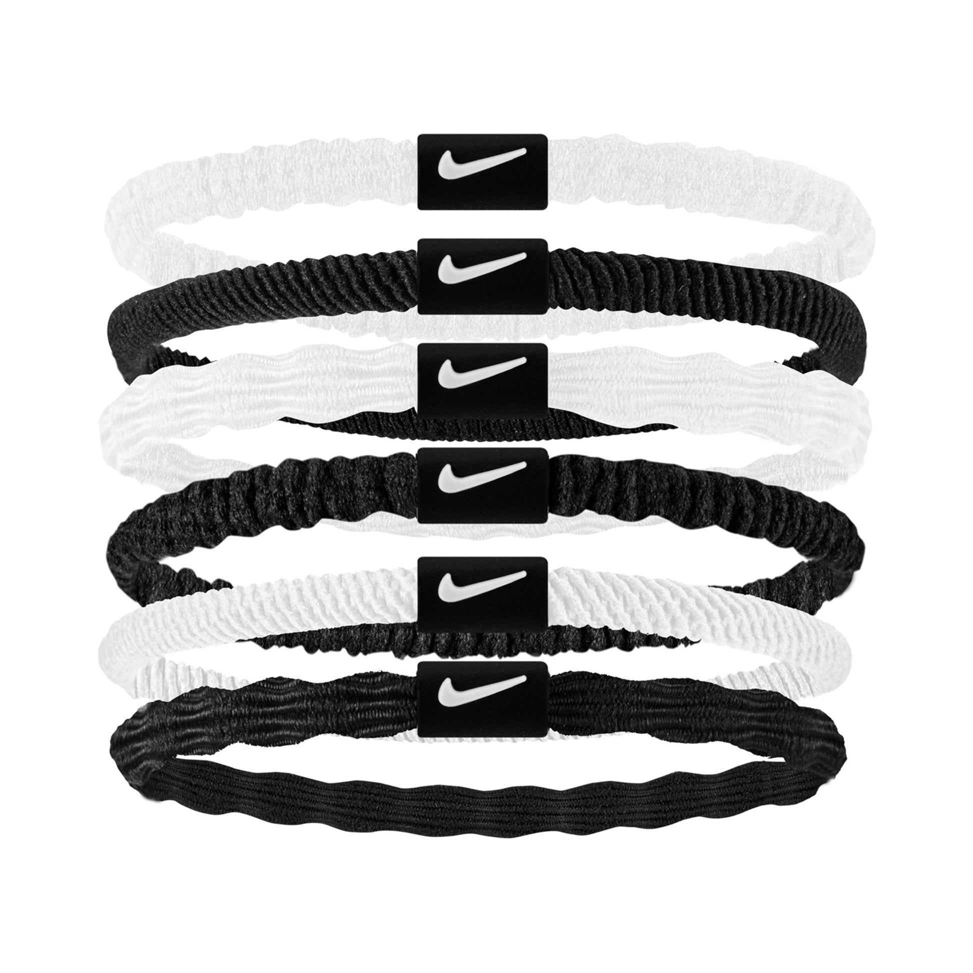 Nike Flex Hair Tie Hårbånd Pakke Med 6-Hvid,Sort