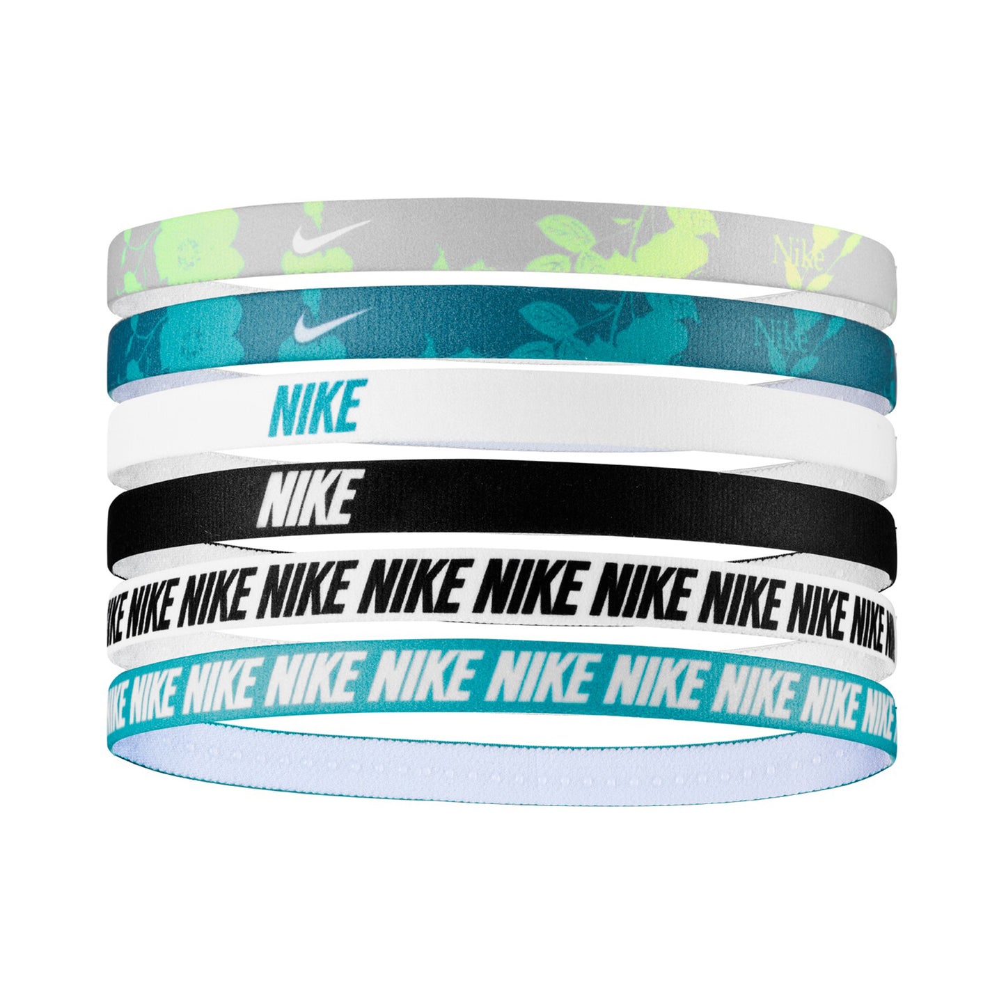 Nike Nike Flex Classic Printed Hårbånd Pakke Med 6-Gul,Grøn