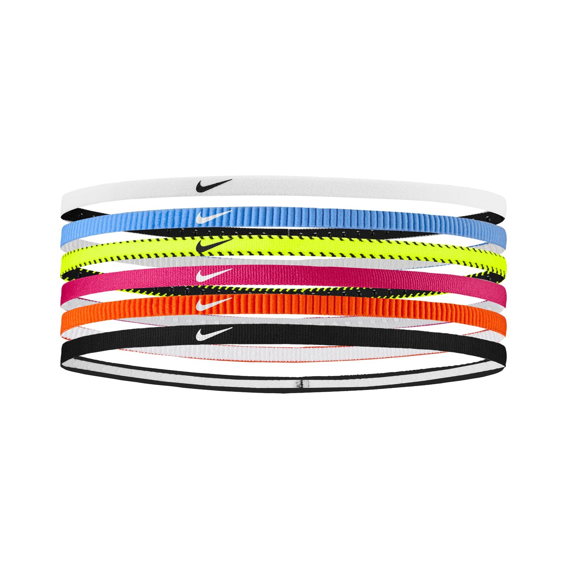 Nike Nike Flex Classic Slim Hårbånd Pakke Med 6-Neongul,Pink
