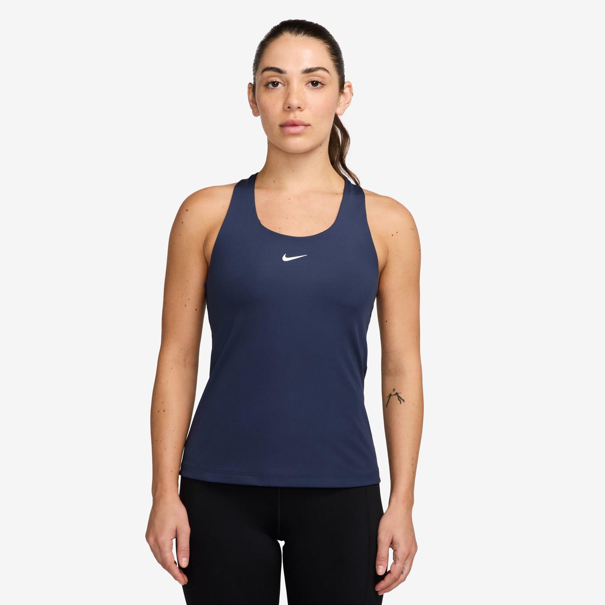 Nike Dri-Fit Swoosh Tanktop Damer-Mørkeblå