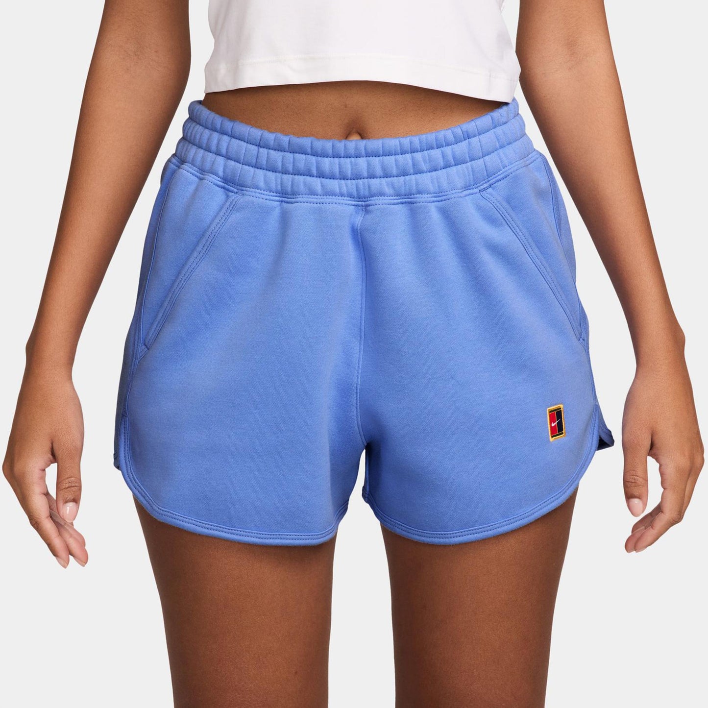 Nike Court Heritage Fleece Mid Rise Shorts Damer-Blå