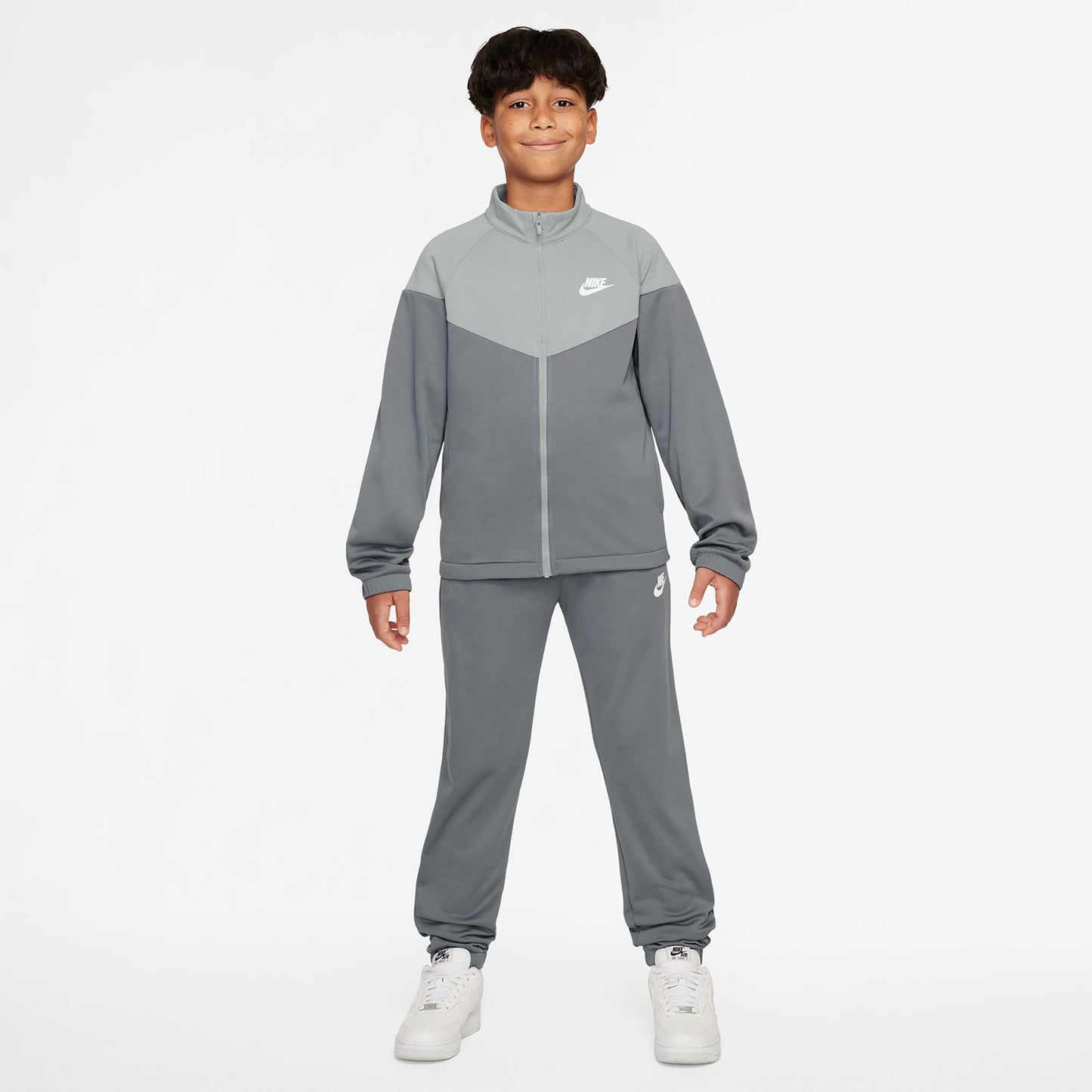 Nike Dri-Fit Full-Zip Træningsdragt Børn-Grå