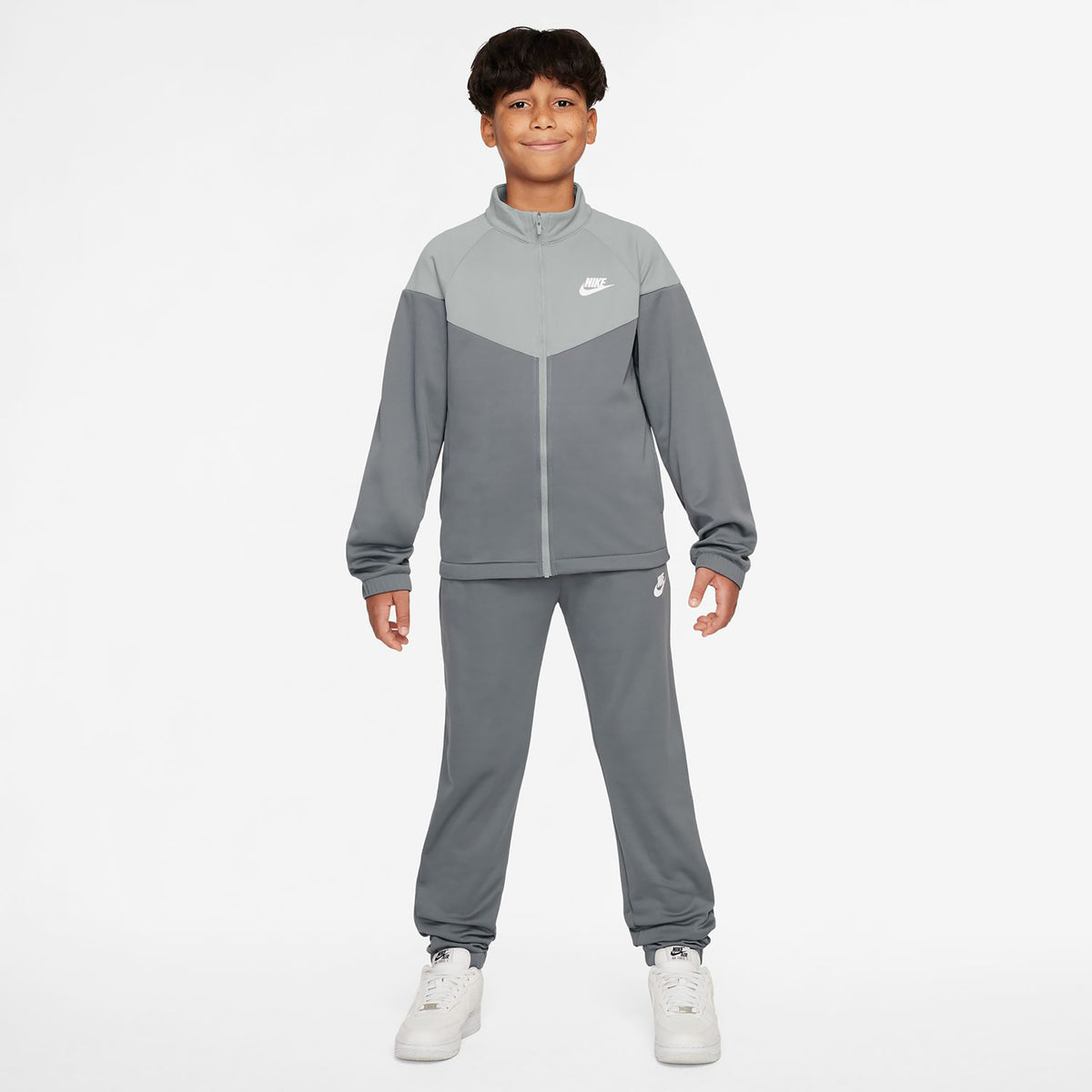Nike Dri-Fit Full-Zip Træningsdragt Børn-Grå