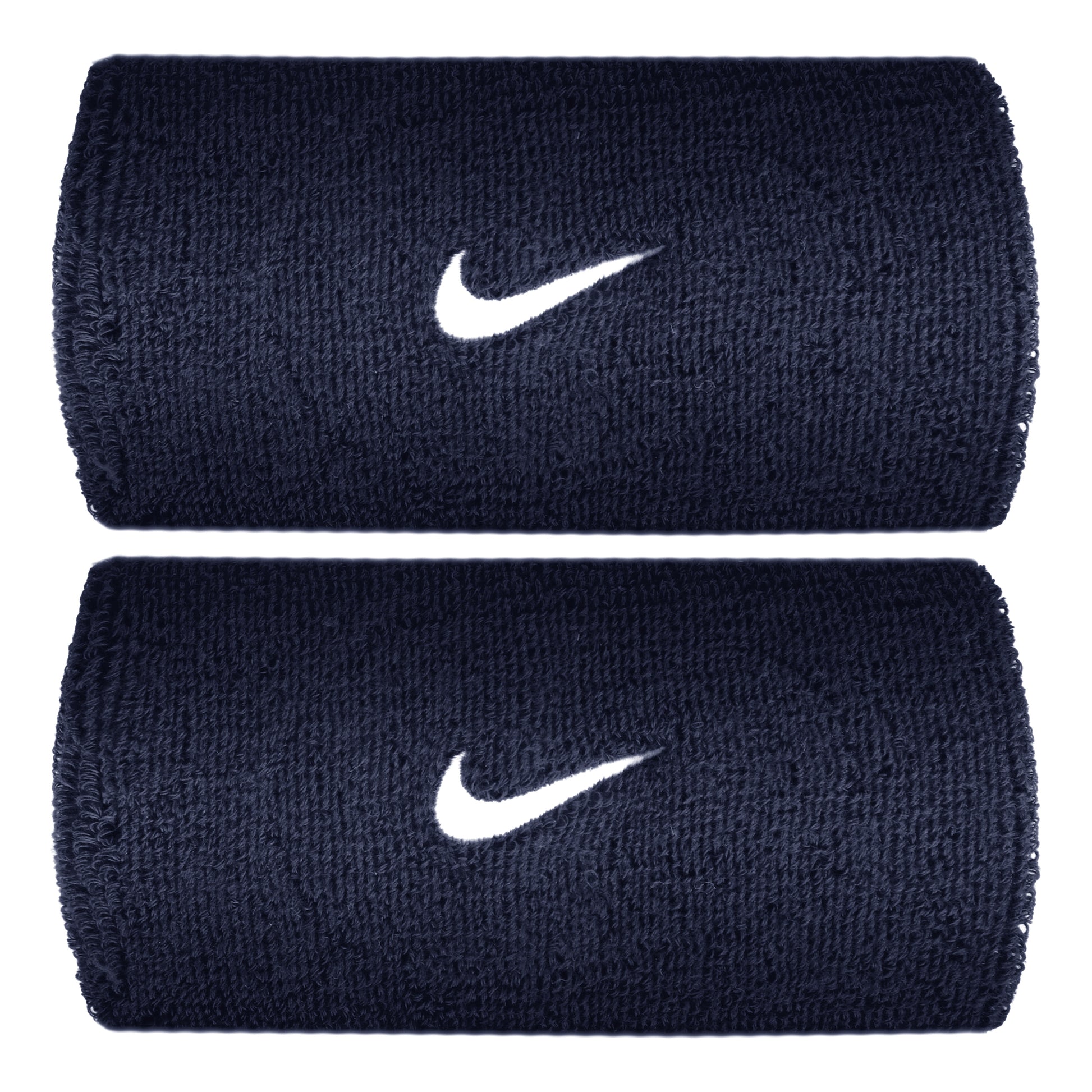 Nike Swoosh Classic Doublewide Svedbånd lang - mørkeblå, hvid