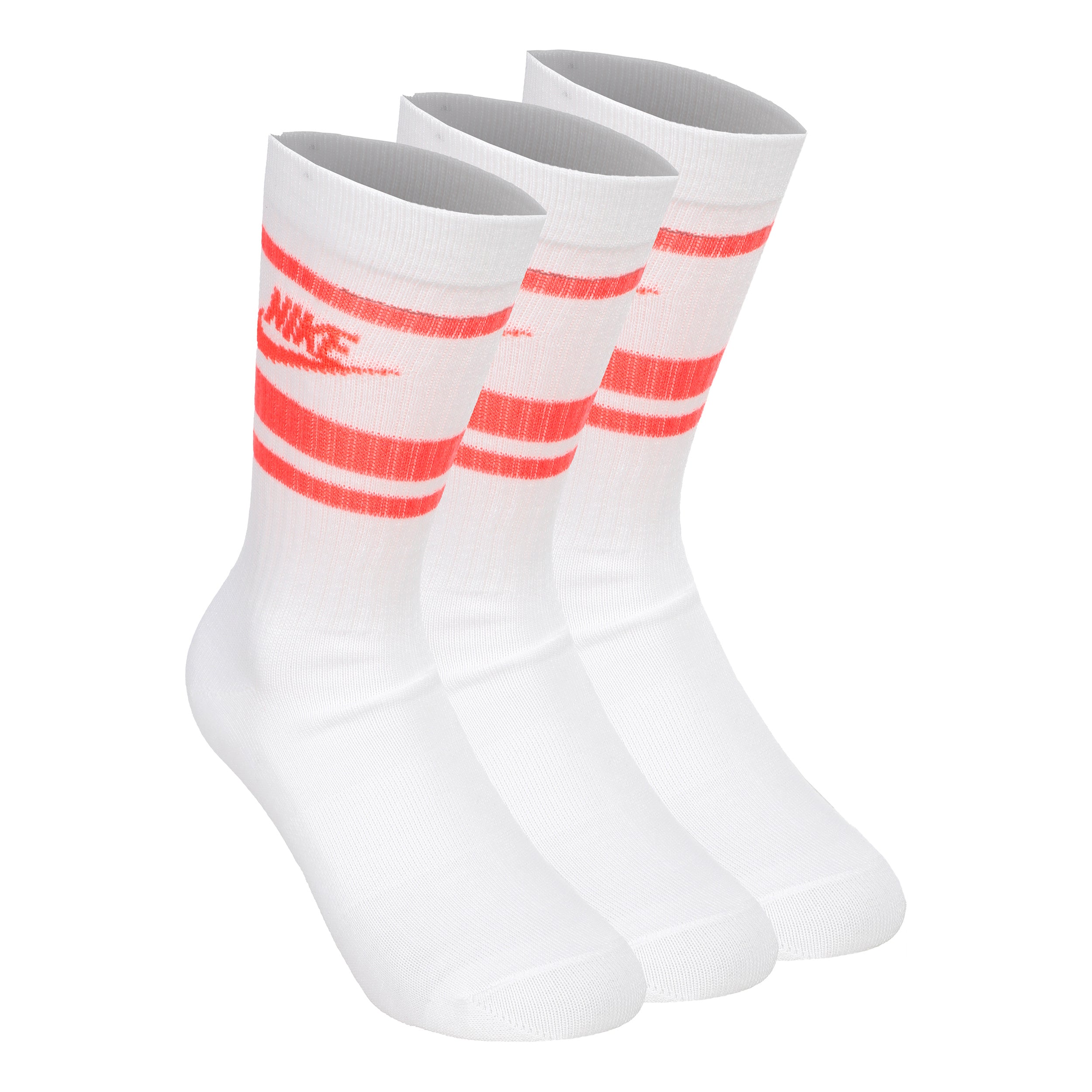 Nike Everyday Essentials Crew Tennissokker-Hvid,Koral