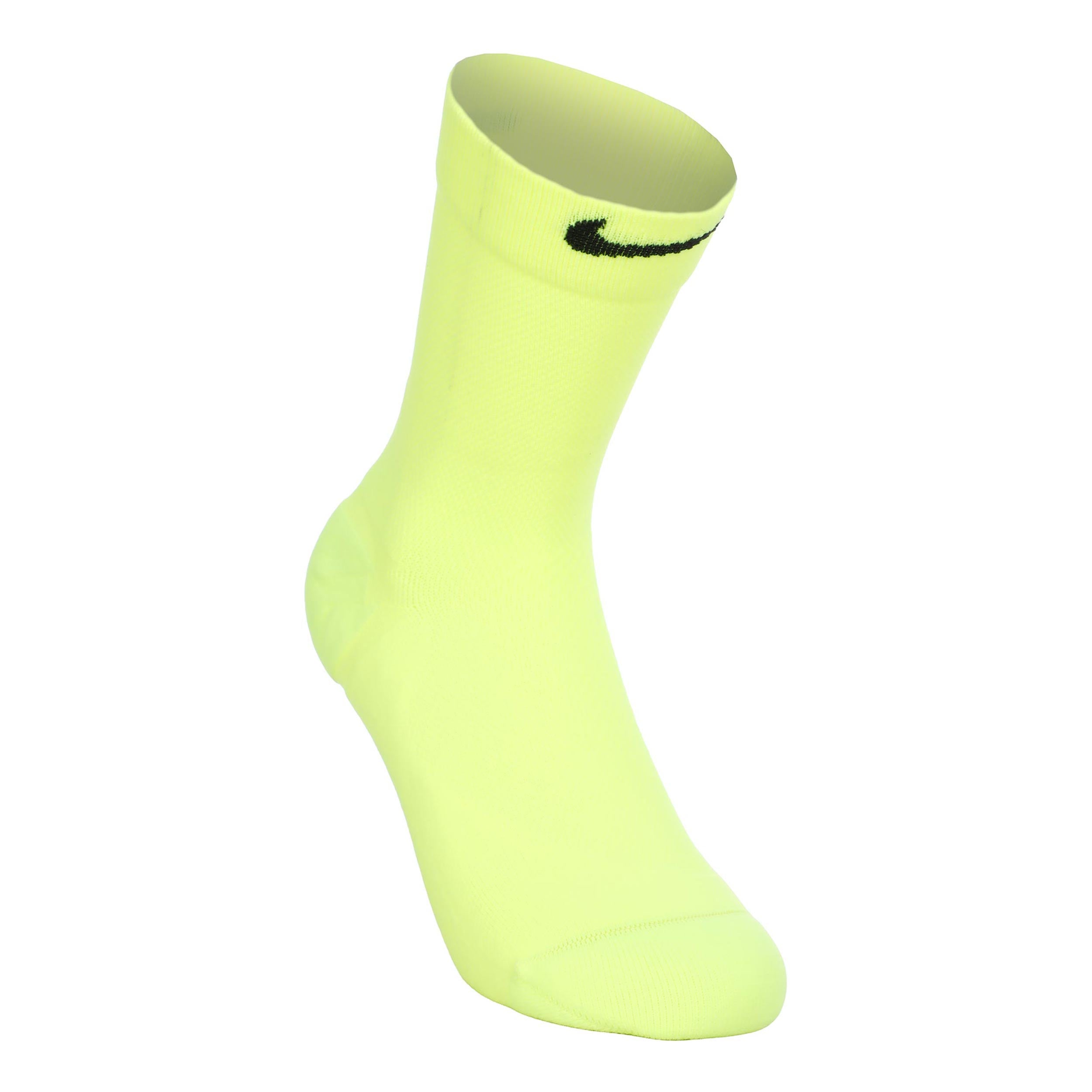Nike Fast Midweight Crew Løbesokker Unisex - gul, sort