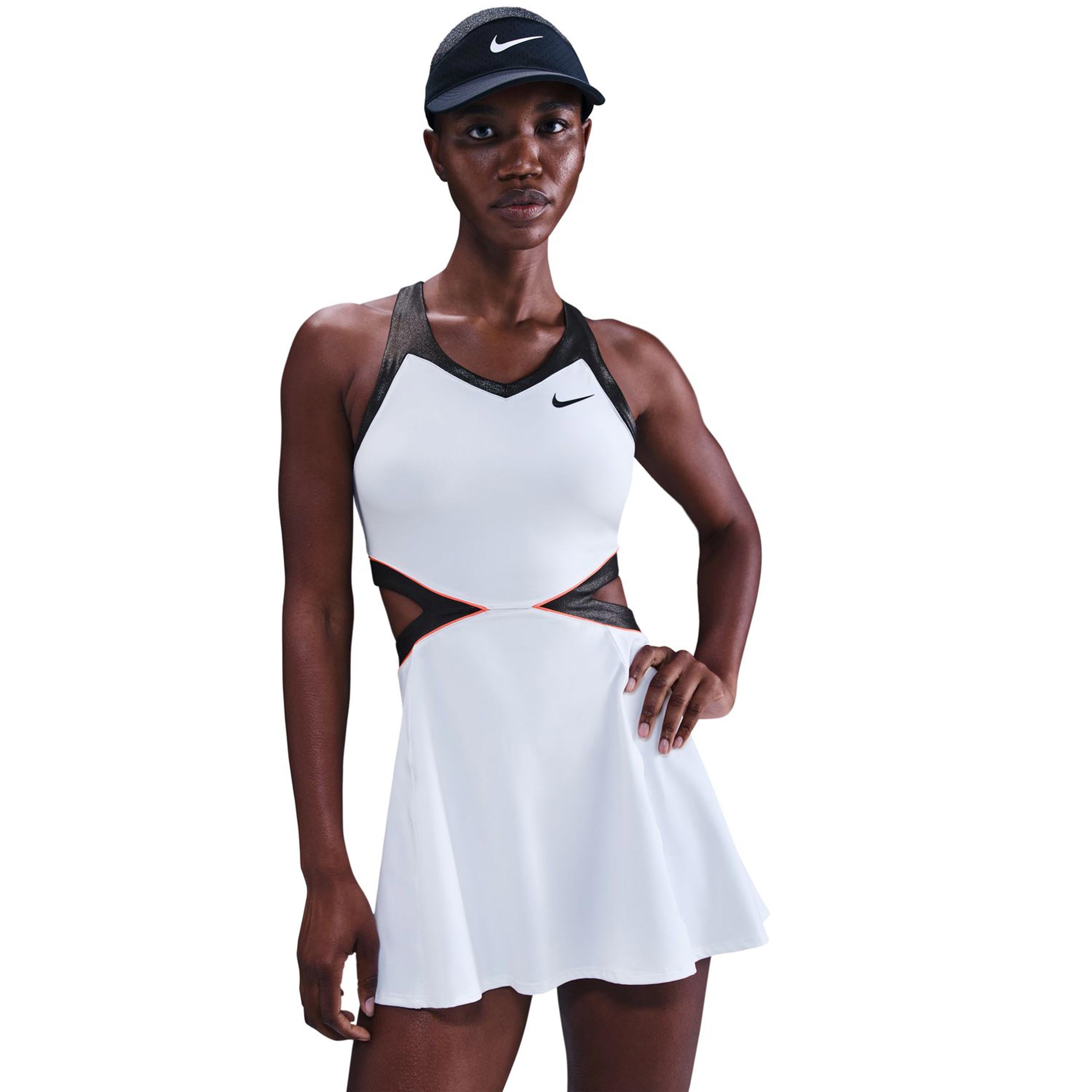 Nike Court Dri-Fit Slam Kjole Damer - hvid, sort