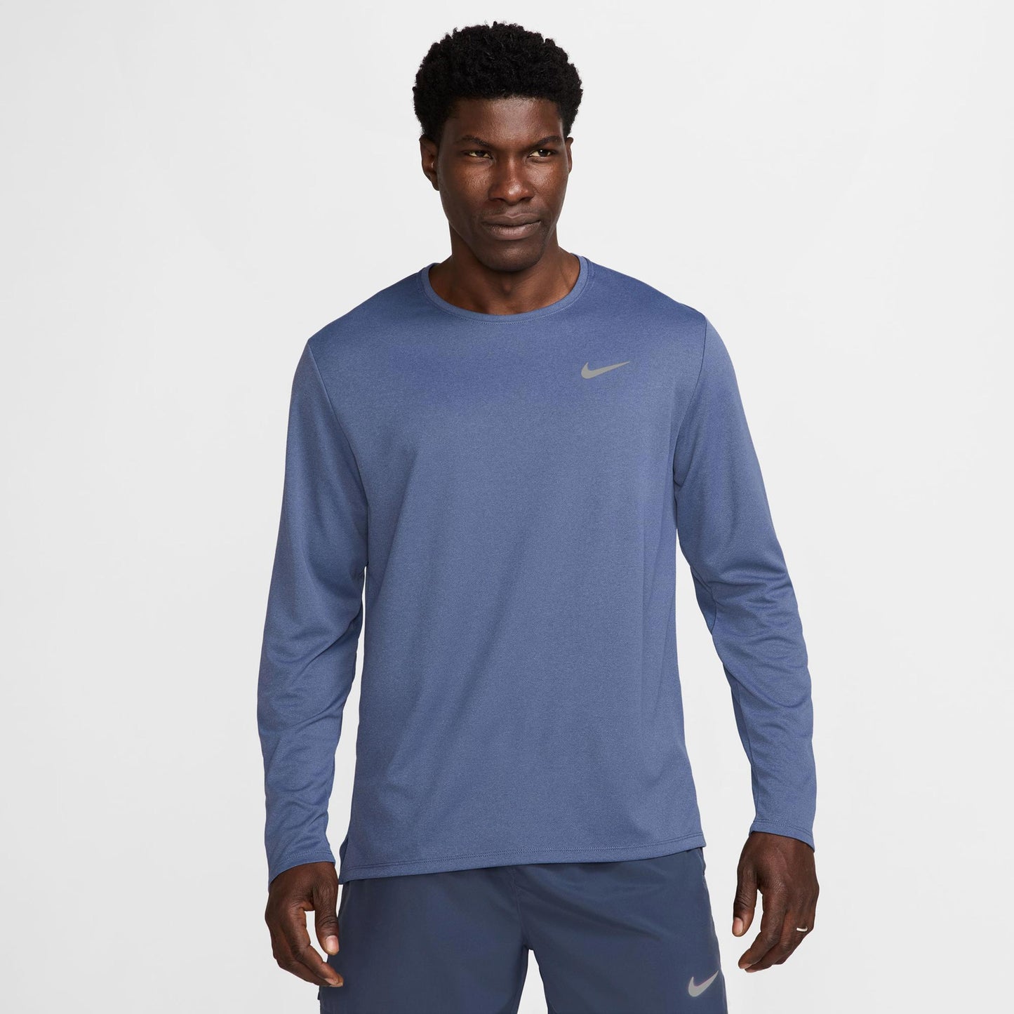 Nike Dri-Fit UV Miler Løbetrøje Herrer - blå, sølv