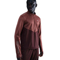 Pacer Winterized Half-Zip Løbetrøje Herrer - mørkerød, bronze