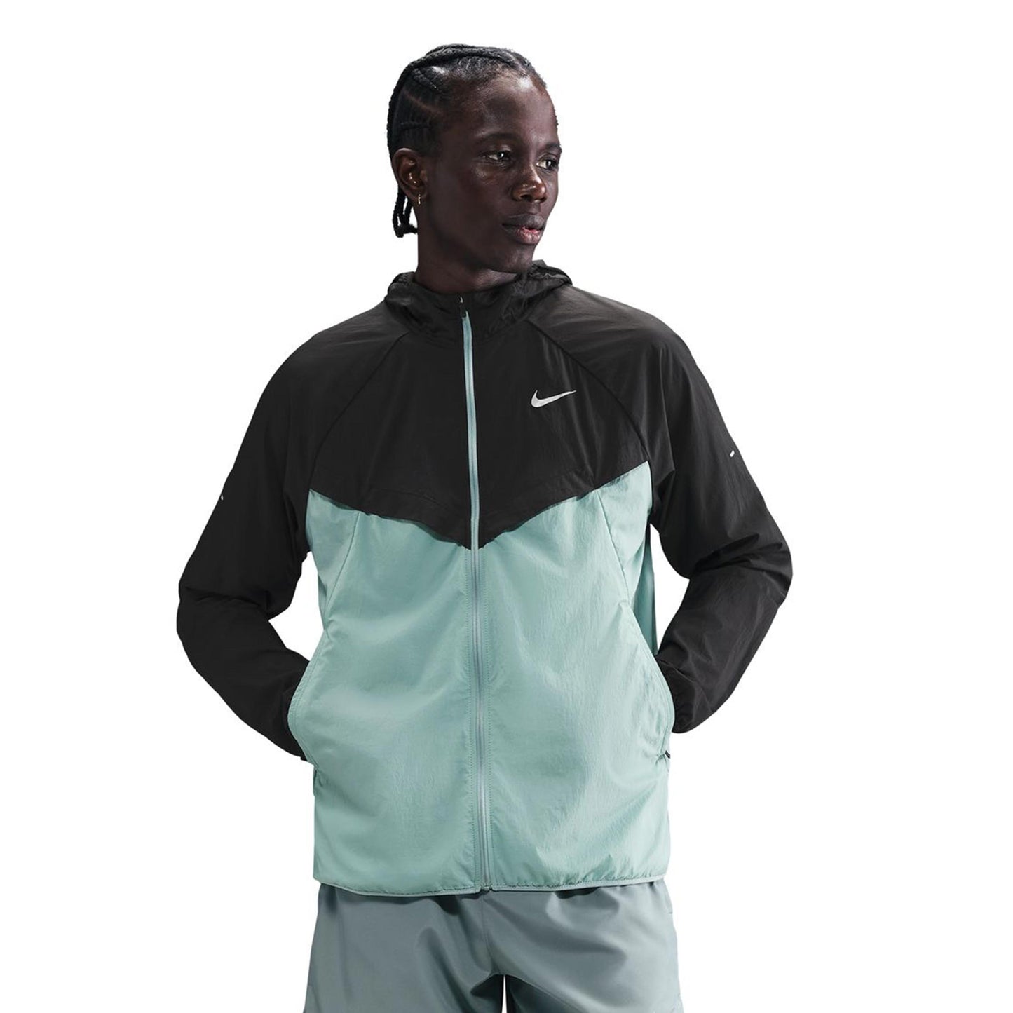 Nike Stride Løbejakke Herrer - sort, turkis