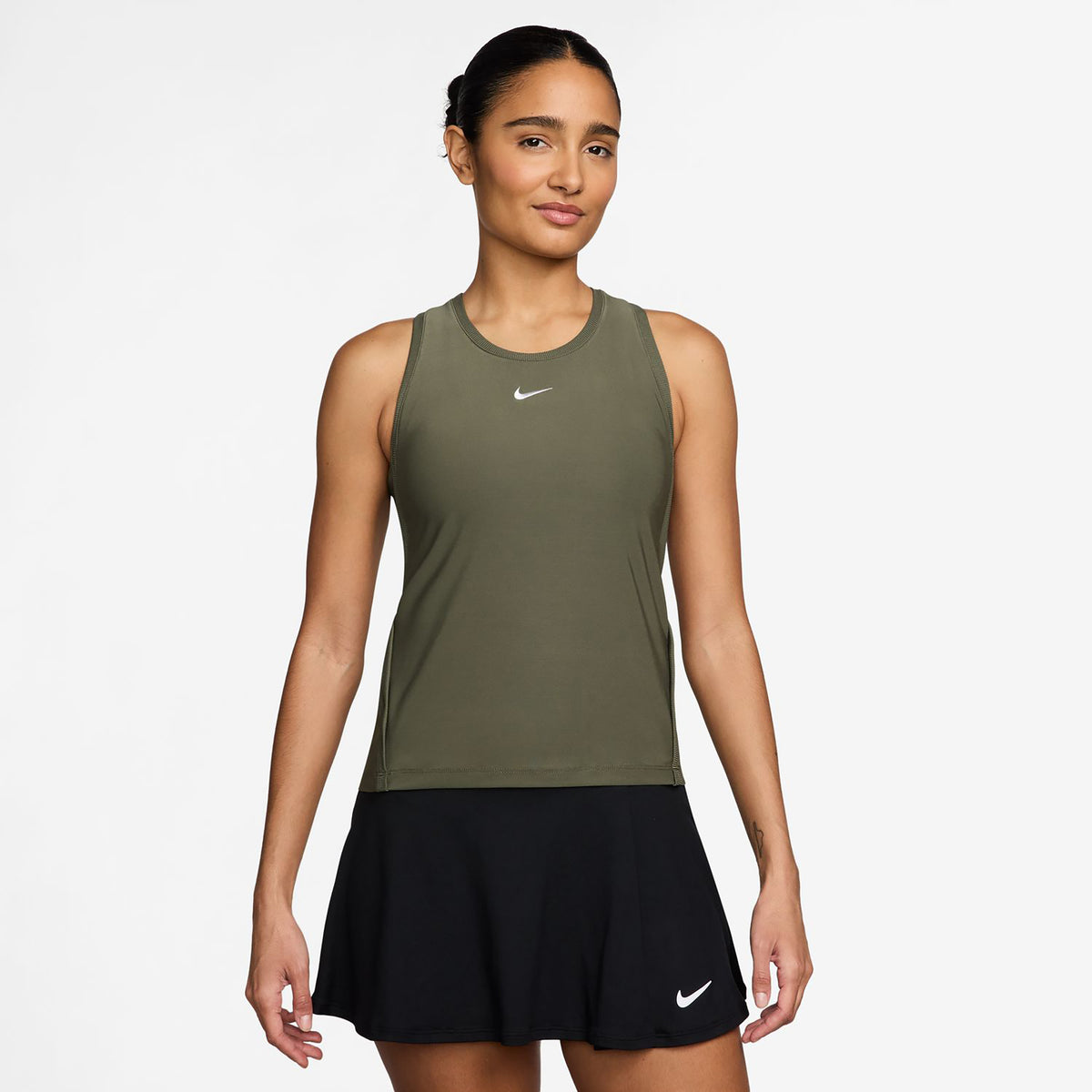 Nike Dri-FIT Victory Tanktop Damer - oliven, hvid
