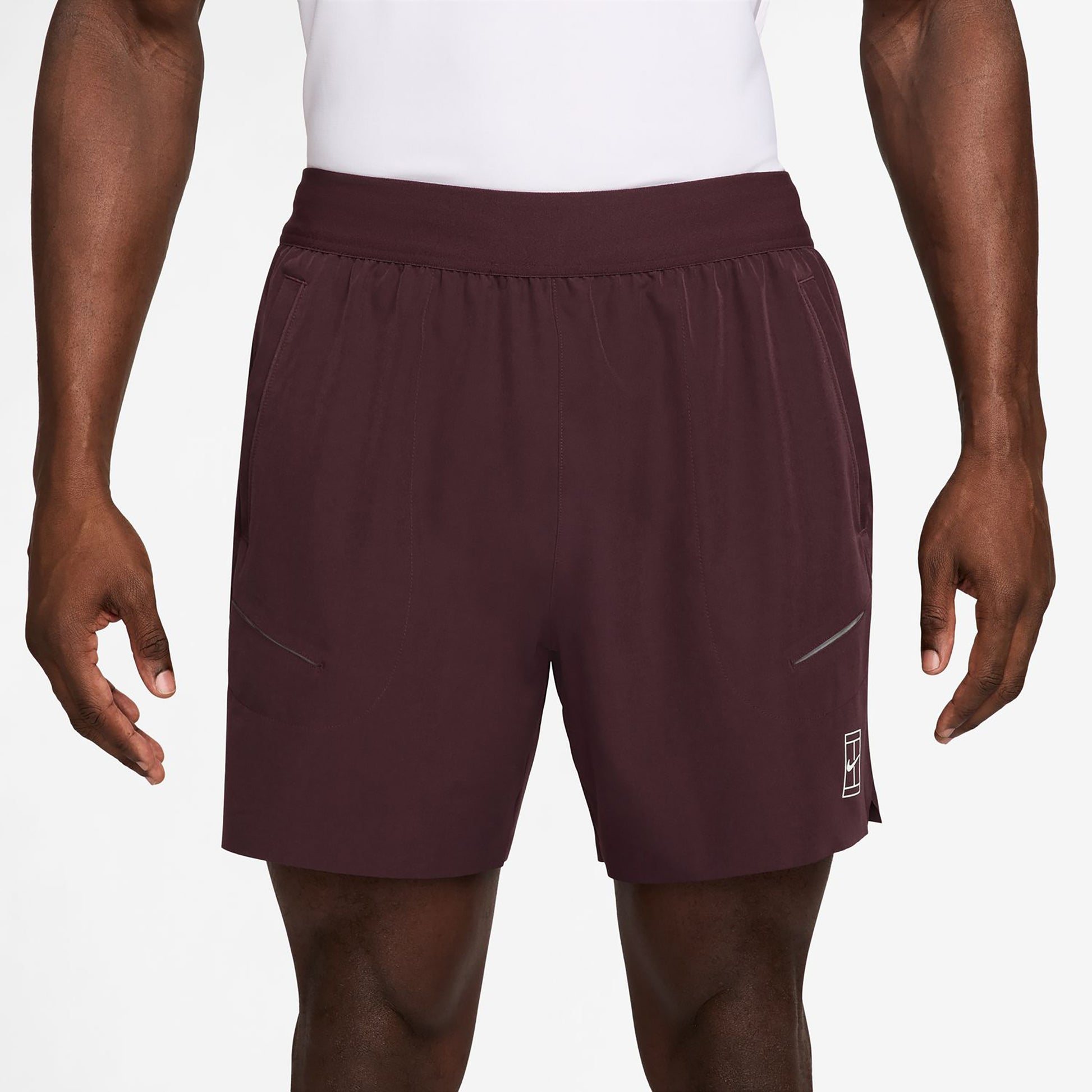 Nike Sinner Court Dri-FIT Advantage 6in Shorts Herrer - mørkerød, hvid