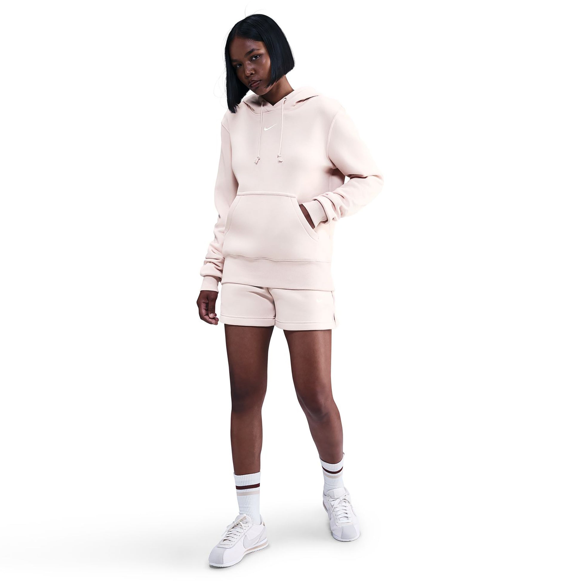 Nike Phoenix Fleece Hættetrøje Damer-gammel lyserød