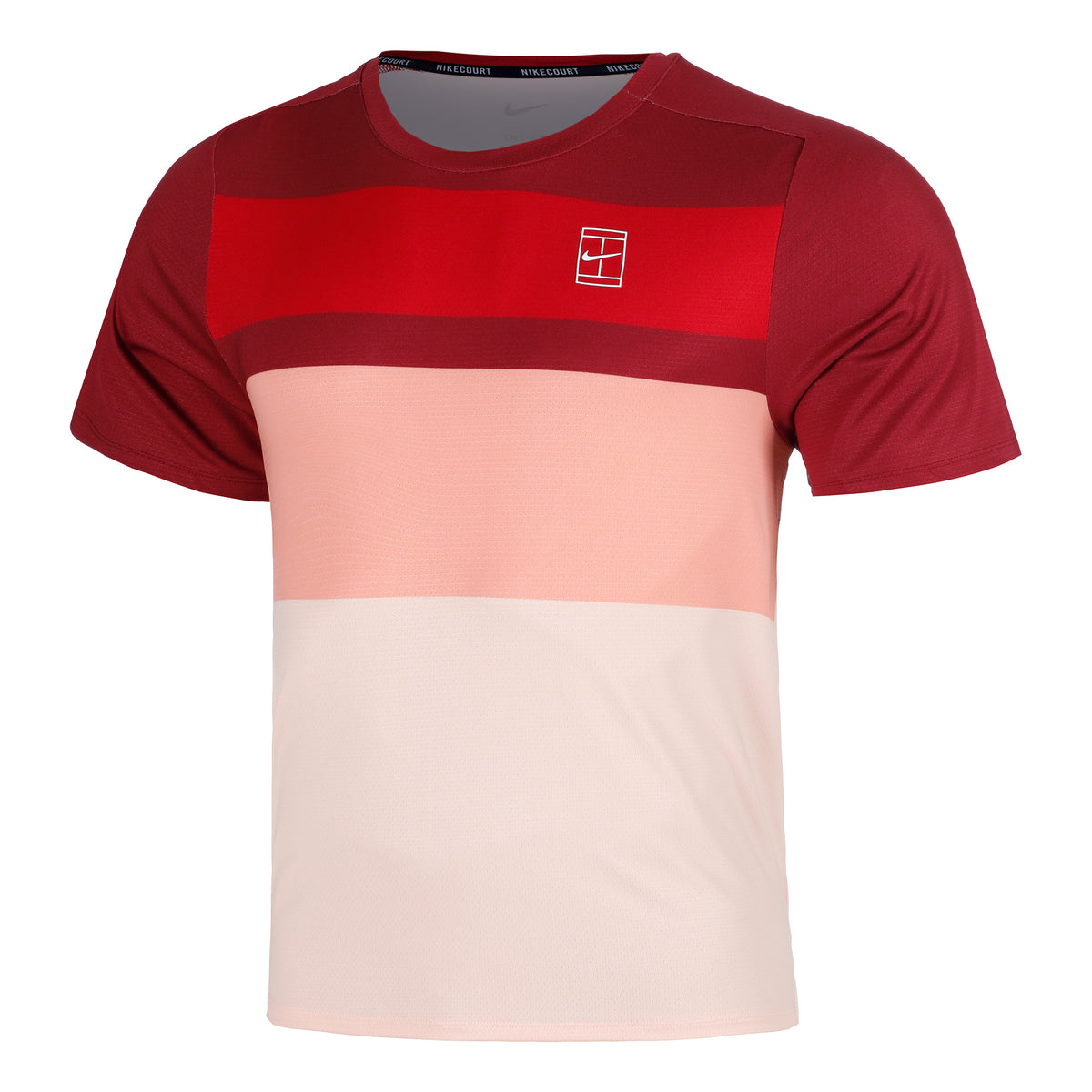 Nike Court Dri-Fit Advantage T-shirt Herrer-Rød,Koral