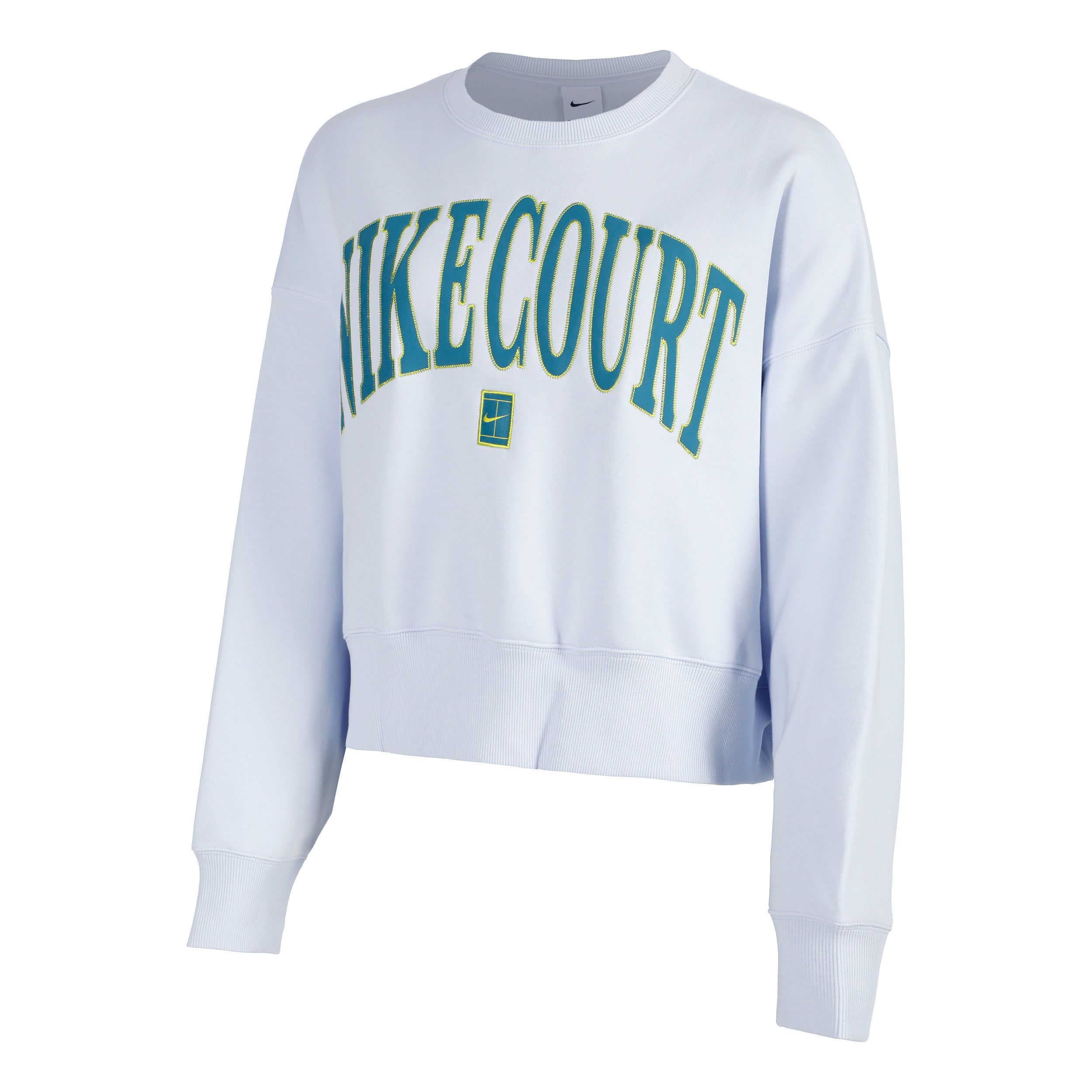 Nike Court Heritage Phoenix Fleece Oversized Crew High Rise Sweatshirt Damer - lysegrå,