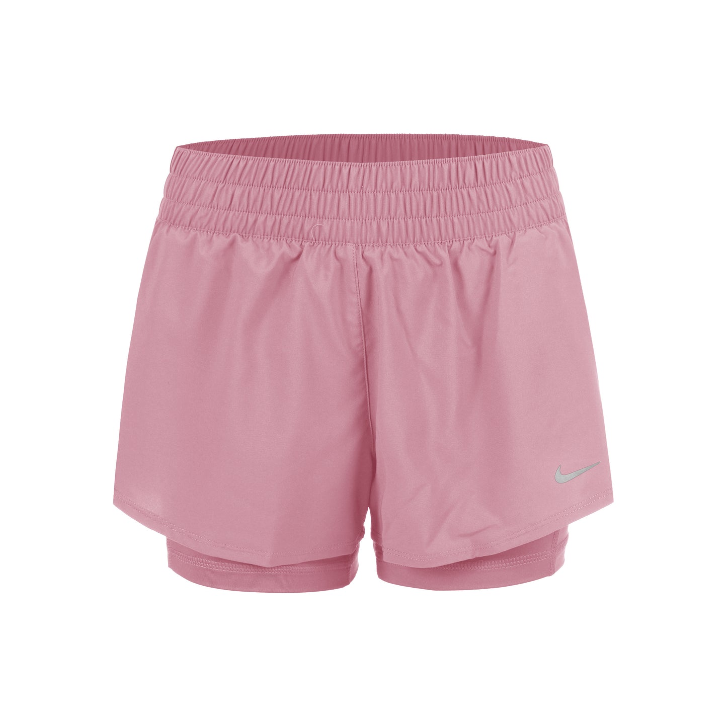 Nike Dri-Fit One Mid Rise 2in1 3in Shorts Damer - gammel lyserød, sølv