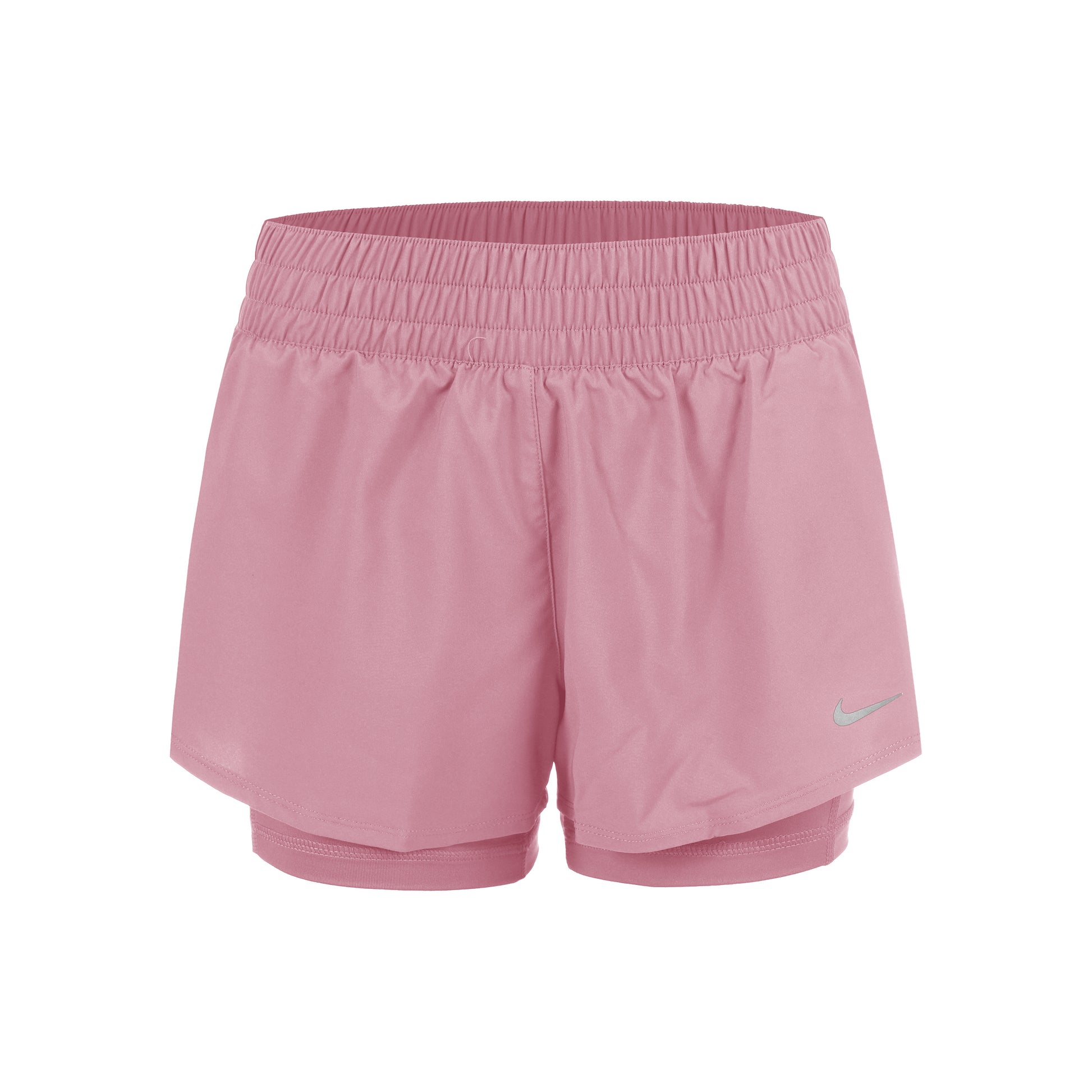 Nike Dri-Fit One Mid Rise 2in1 3in Shorts Damer - gammel lyserød, sølv