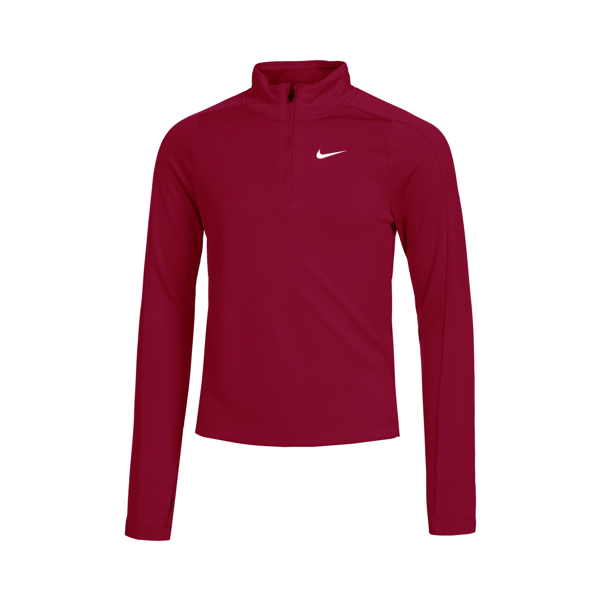 Nike Dri-Fit Shirt,Langærmet Pige-Rød,Hvid