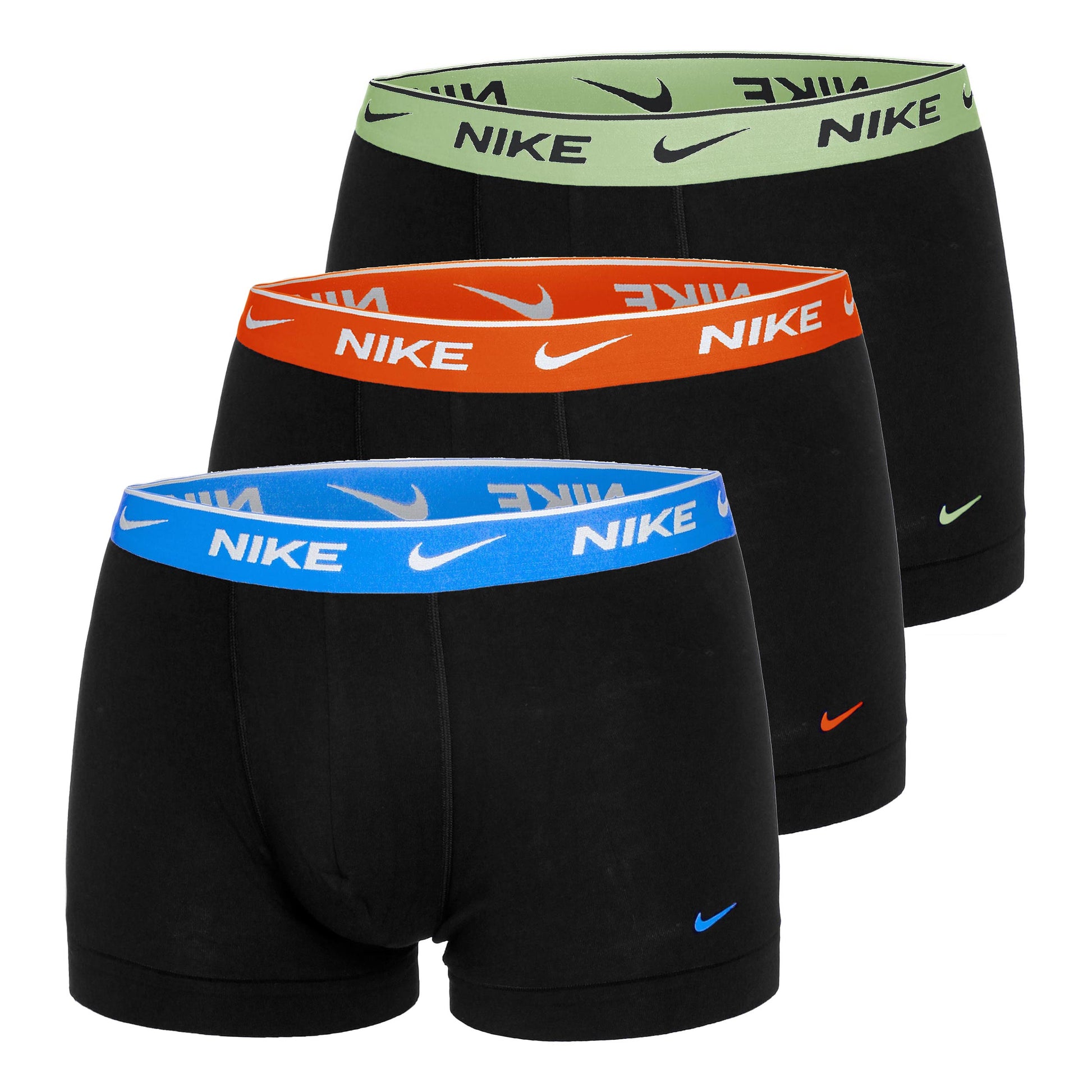 Nike Everyday Cotton Stretch Boksershorts Pakke Med 3 Herrer-Sort,Lysegrøn