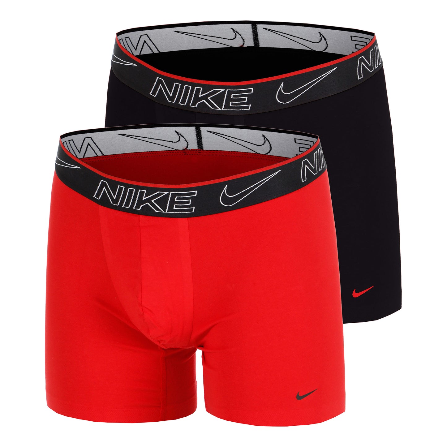 Nike Elite Cotton Stretch Boksershorts Pakke Med 2 Herrer-Sort,Rød