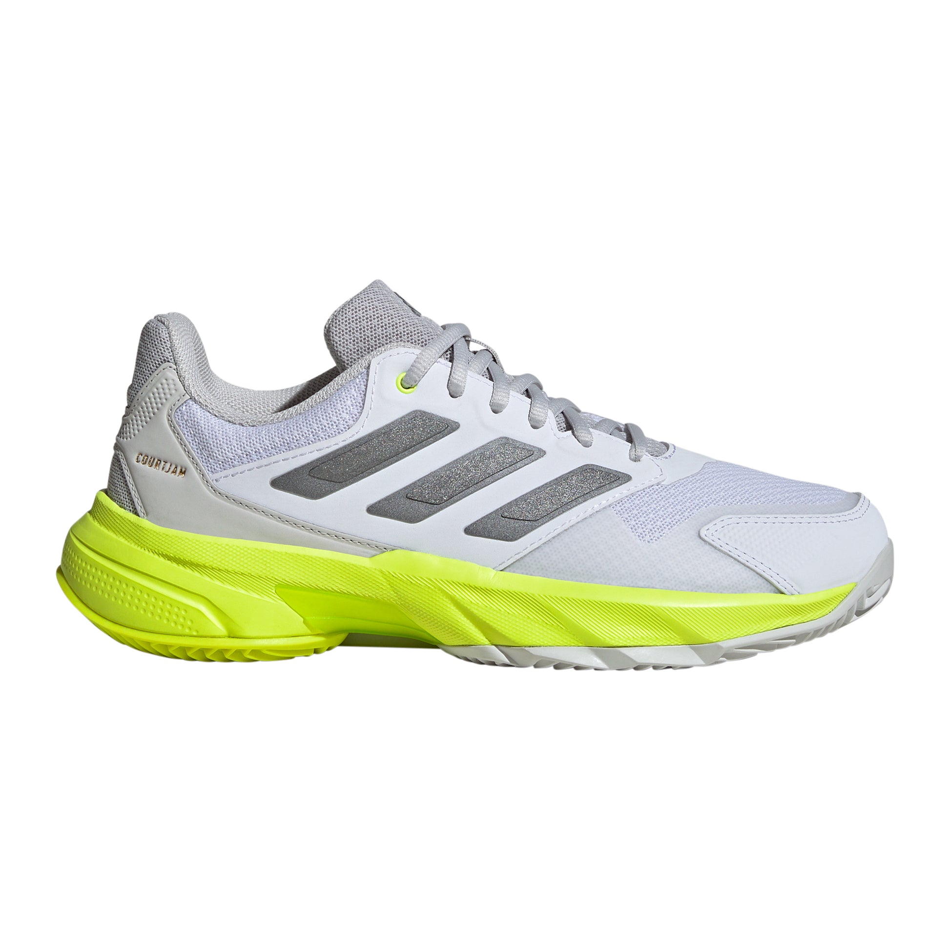 adidas CourtJam Control 3 Grusbanesko Damer - hvid, lime