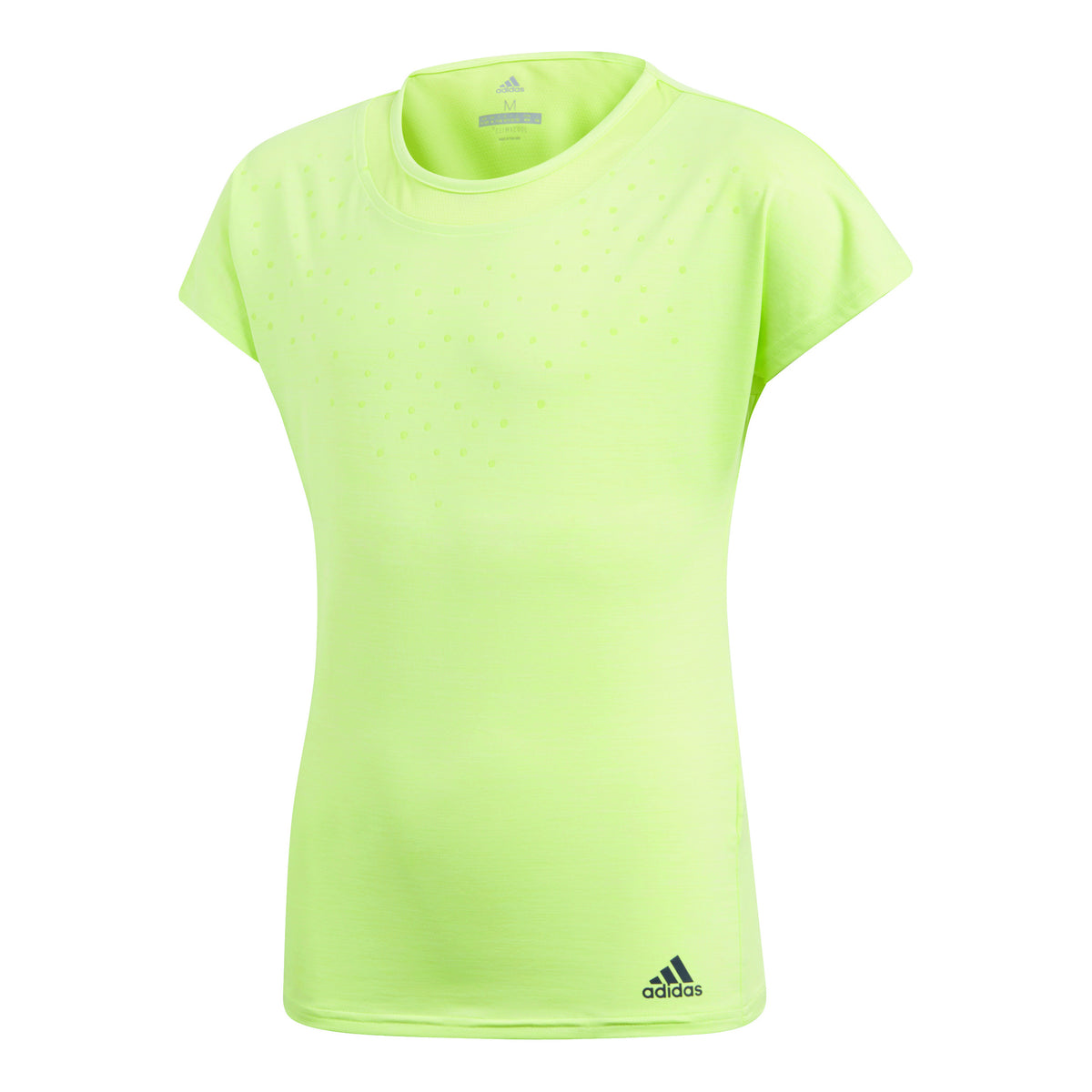 adidas Dotty T-shirt Pige - citrongul, mørkeblå