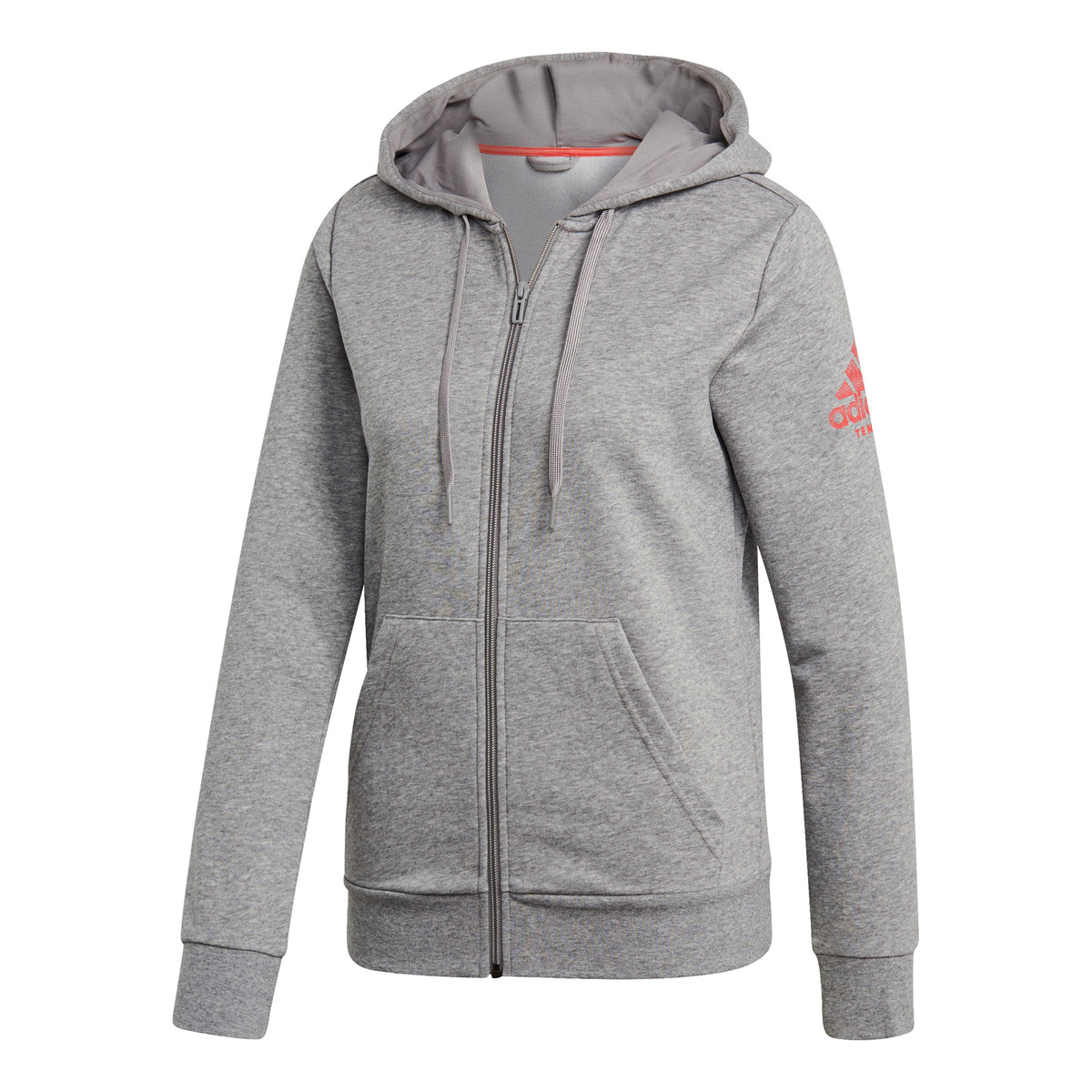 adidas Club Sweatjakke Damer - lysegrå, koral