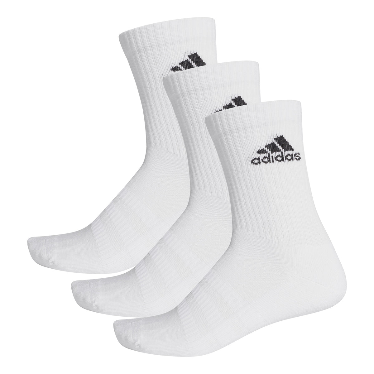 adidas Cush Crew Sportssokker Pakke med 3 Unisex - hvid, sort