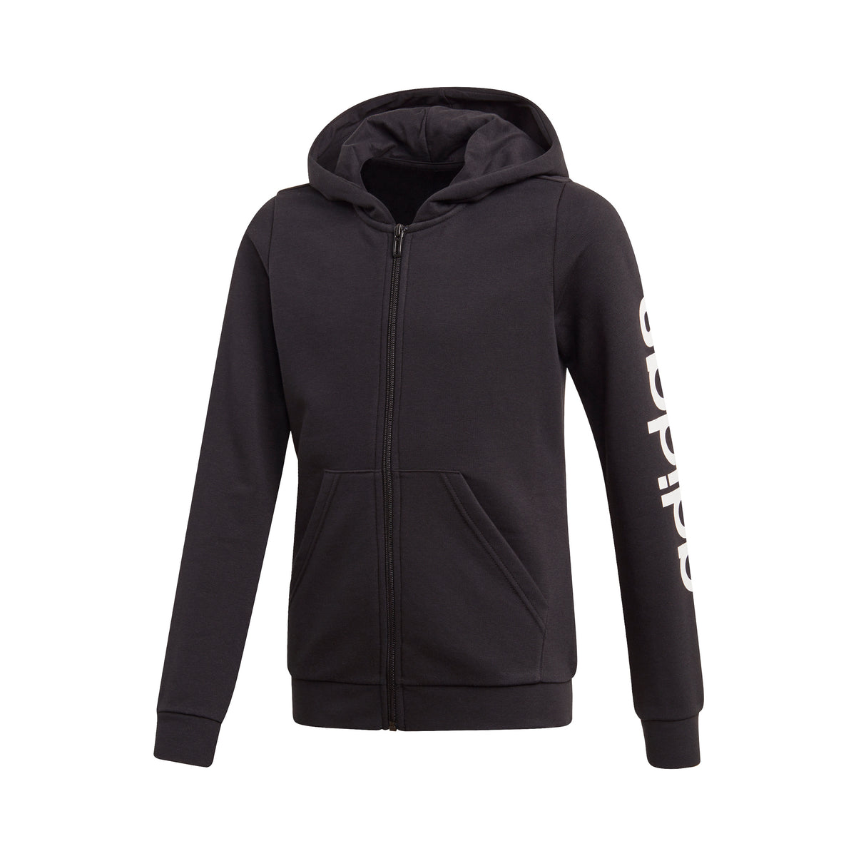 adidas Linear Sweatjakke Pige - sort, hvid