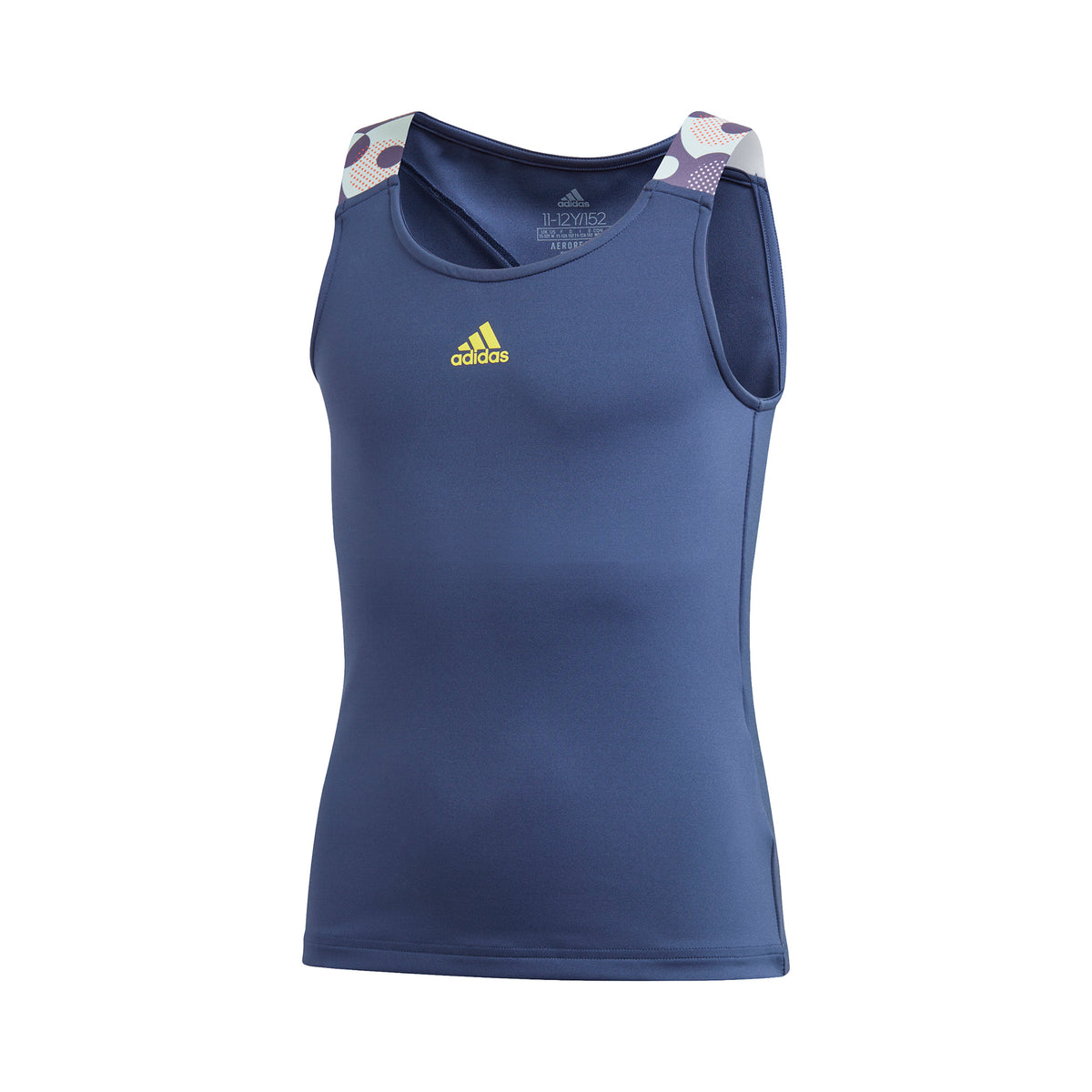 adidas Keyhole Tanktop Pige - mørkeblå, gul