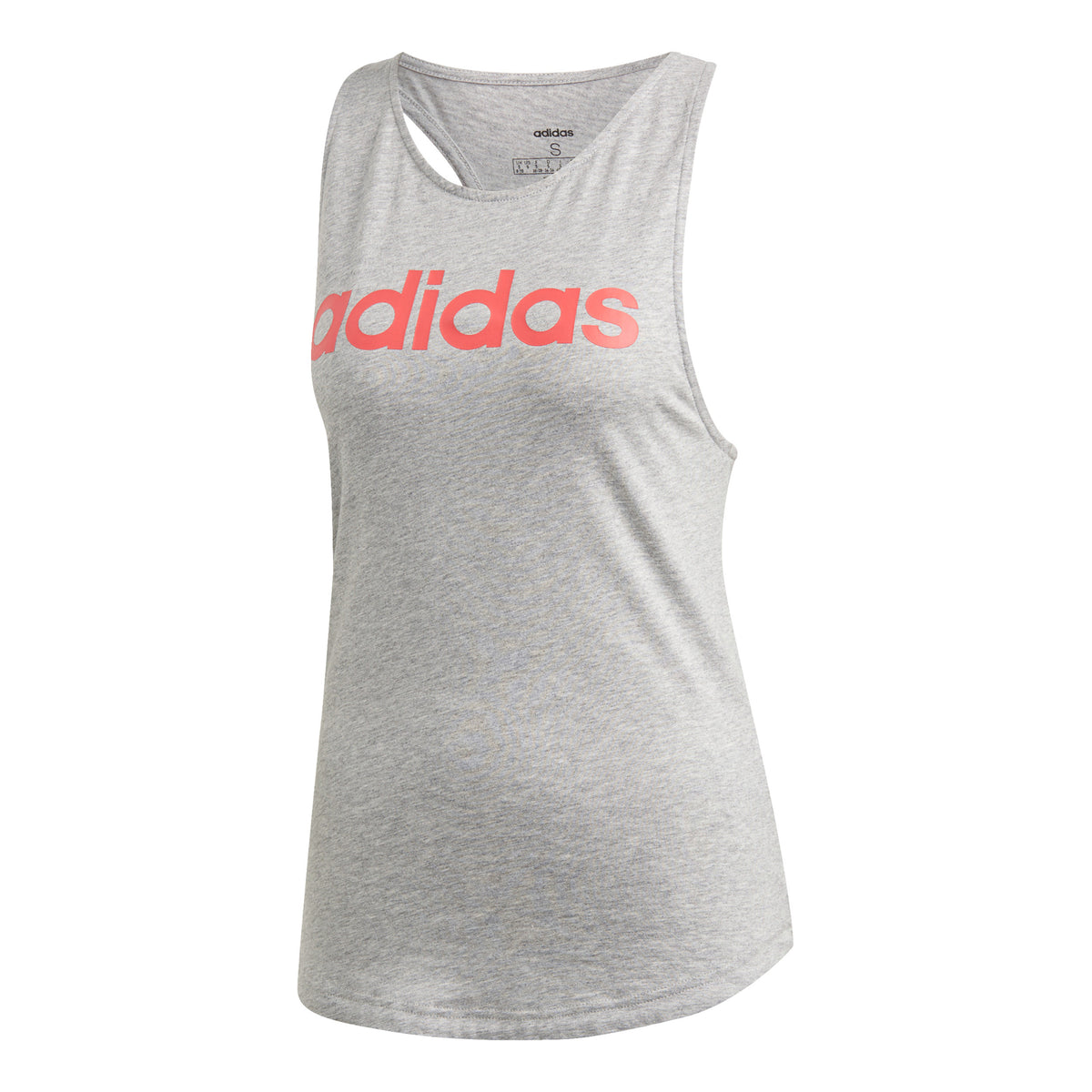 adidas Linear Loos Tanktop Damer - lysegrå, koral