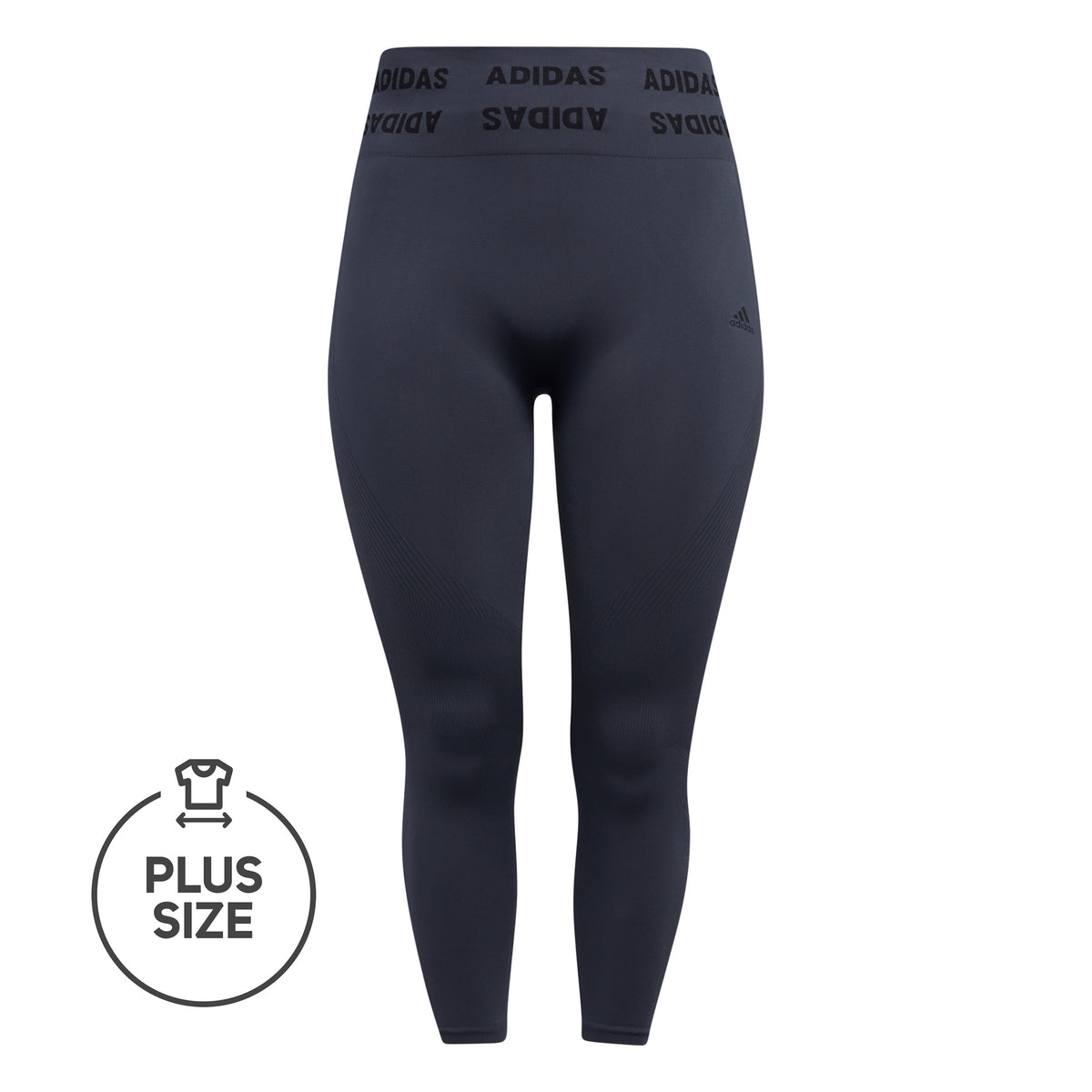 adidas Aeroknit Plus Size Stramme løbebukser Damer - mørkegrå, sort