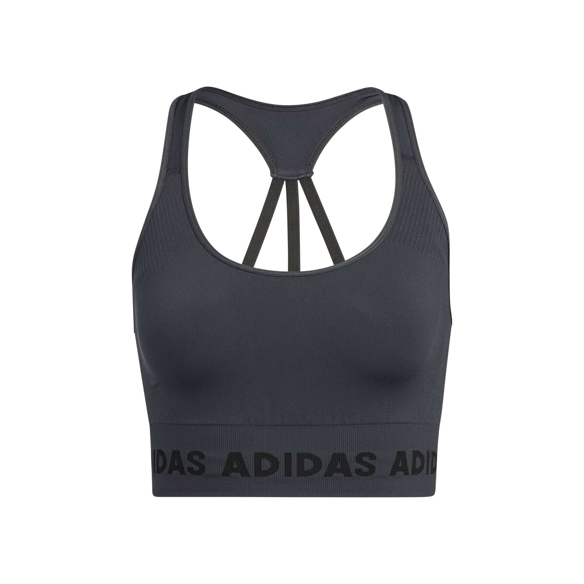 adidas Aeroknit Sports-BH Damer - mørkegrå, sort