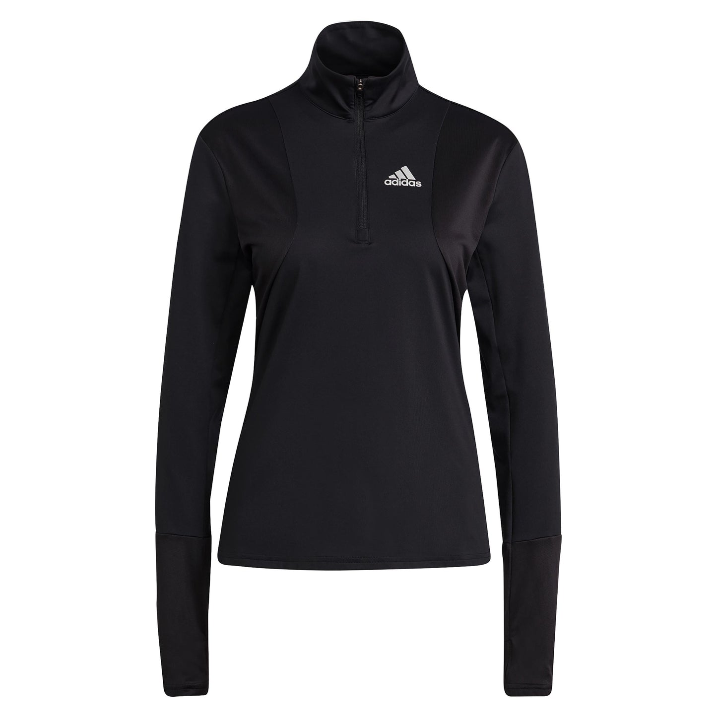 adidas Own The Run Half-Zip Shirt, langærmet Damer - sort, hvid