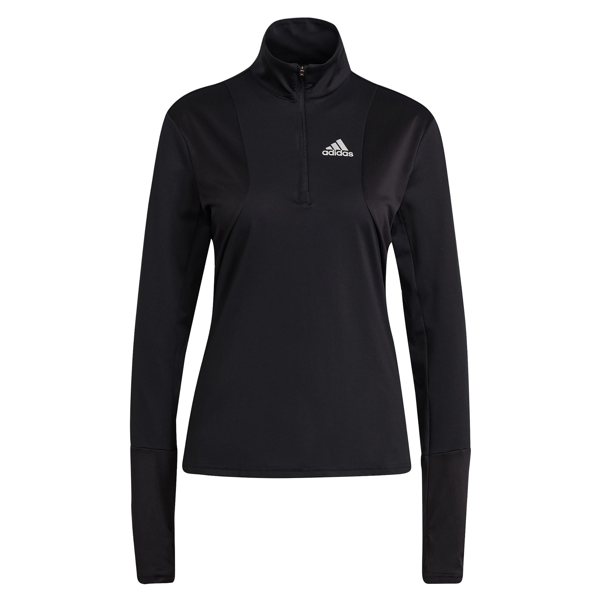 adidas Own The Run Half-Zip Shirt, langærmet Damer - sort, hvid