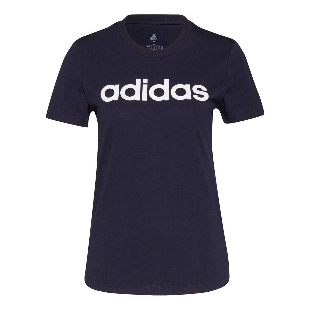 adidas Linear T-shirt Damer - mørkeblå, hvid