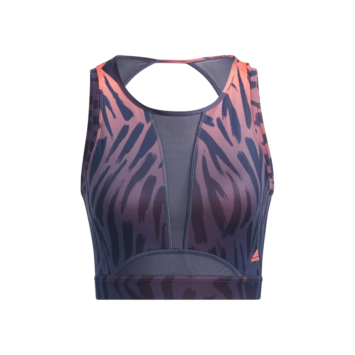adidas TIGR All over Print Sports-BH Damer - mørkeblå, koral