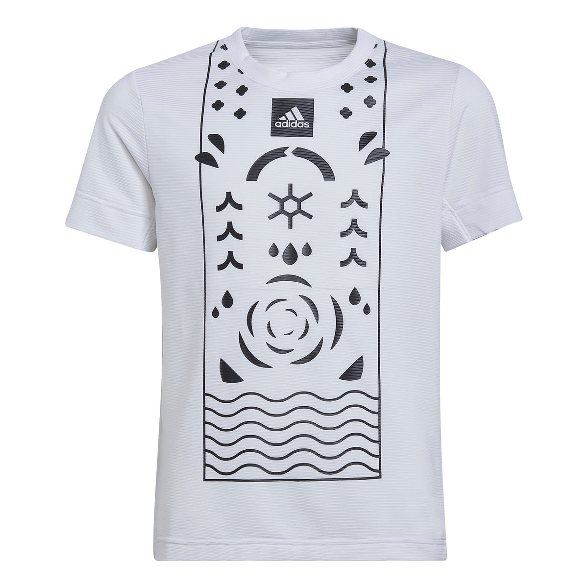 adidas Q2 T-shirt Drenge - hvid, sort