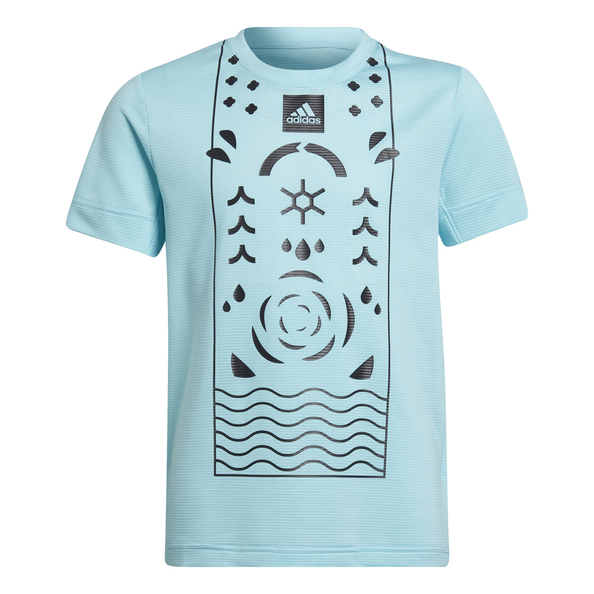adidas Q2 T-shirt Drenge - lyseblå, sort