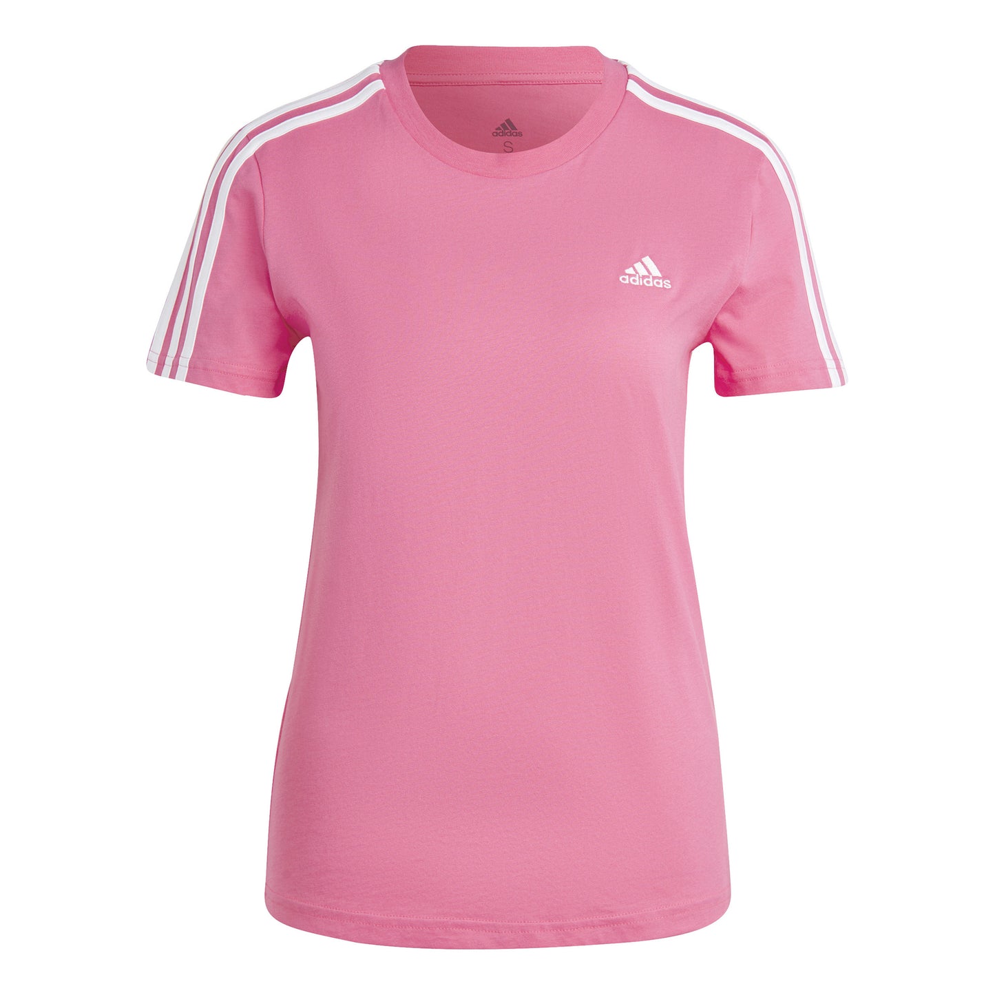 adidas Slim 3-Stripes T-shirt Damer - pink, hvid