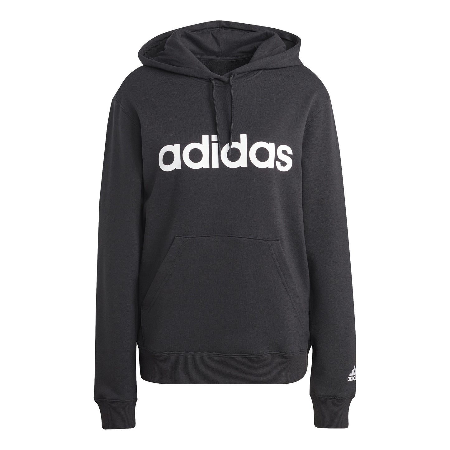 adidas Essentials Linear Hættetrøje Damer-Sort,Hvid
