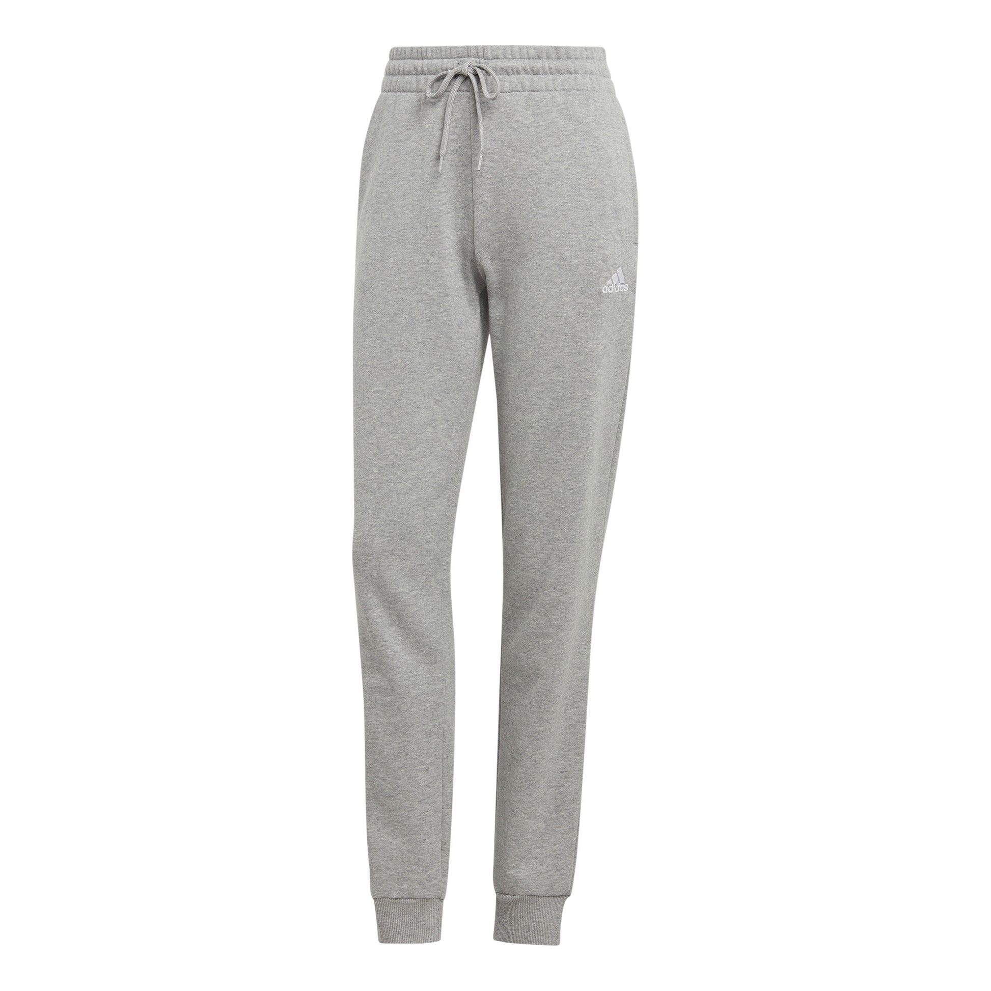 adidas Essentials Linear French Terry Cuffed Træningsbukser Damer-Lysegrå,Hvid