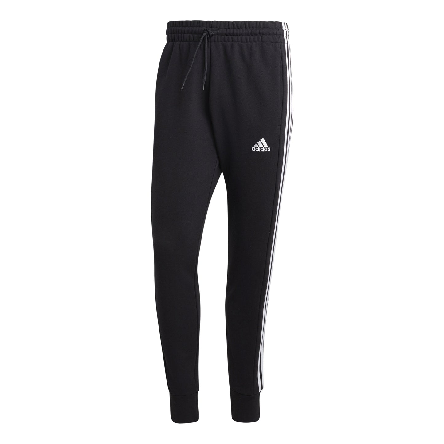 adidas French Terry Tapered Cuff 3-Stripes Træningsbukser Herrer - sort, hvid