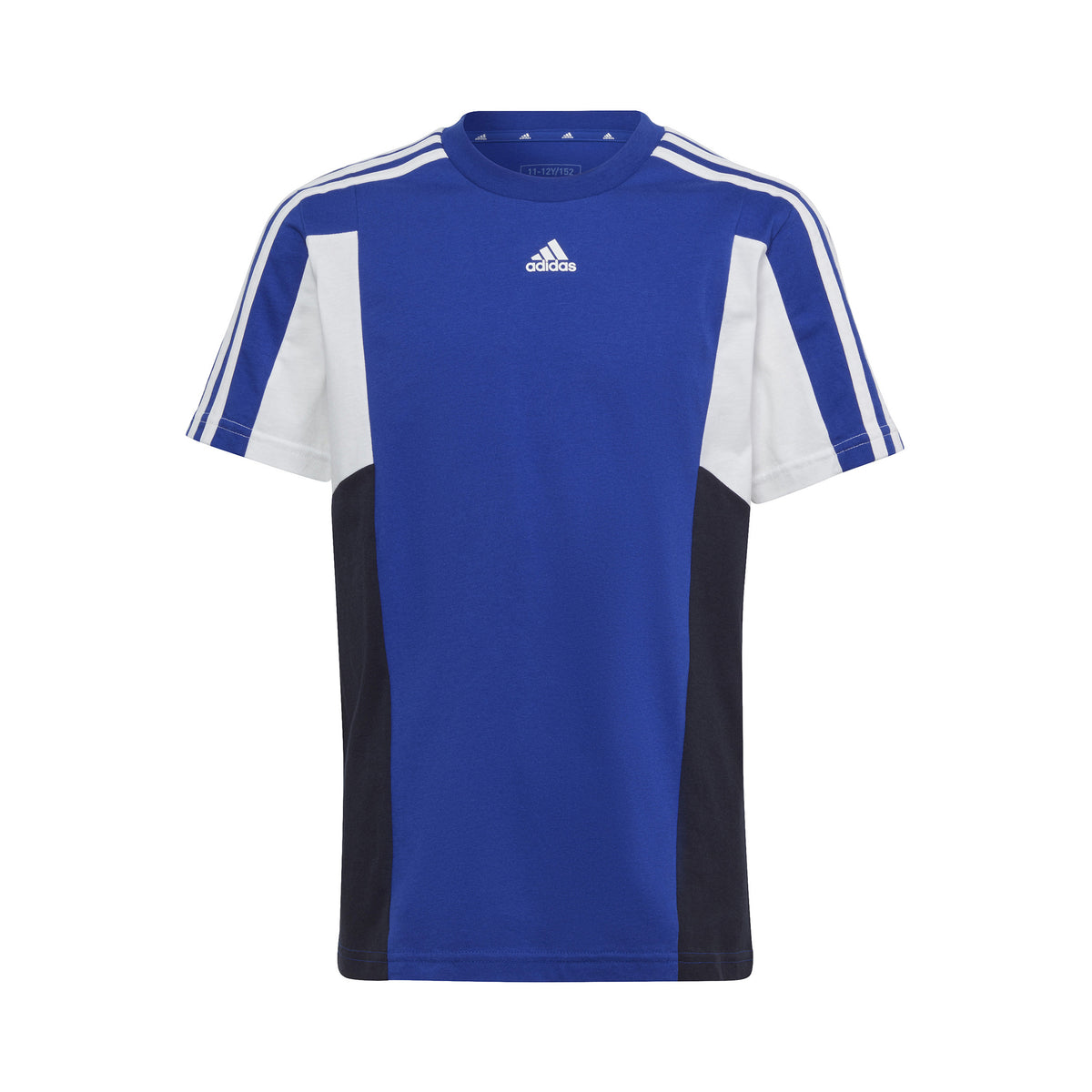 adidas Colorblock 3-Stripes Regular Fit T-shirt Drenge - blå, hvid