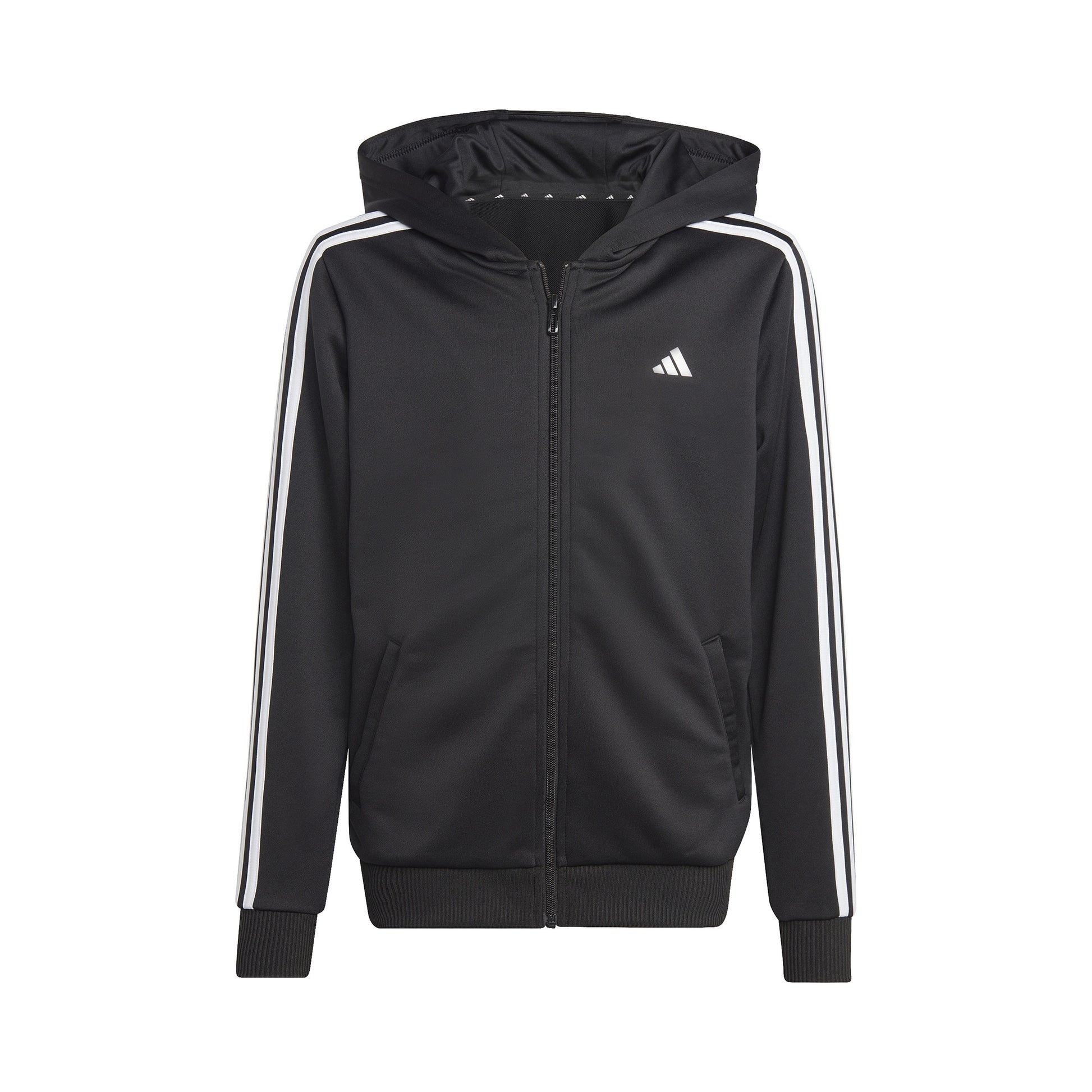 adidas Training ES 3 Stripes Full-Zip Sweatjakke Børn - sort, hvid