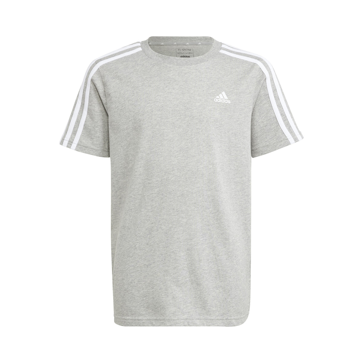 adidas 3Stripes T-shirt Drenge - lysegrå, hvid